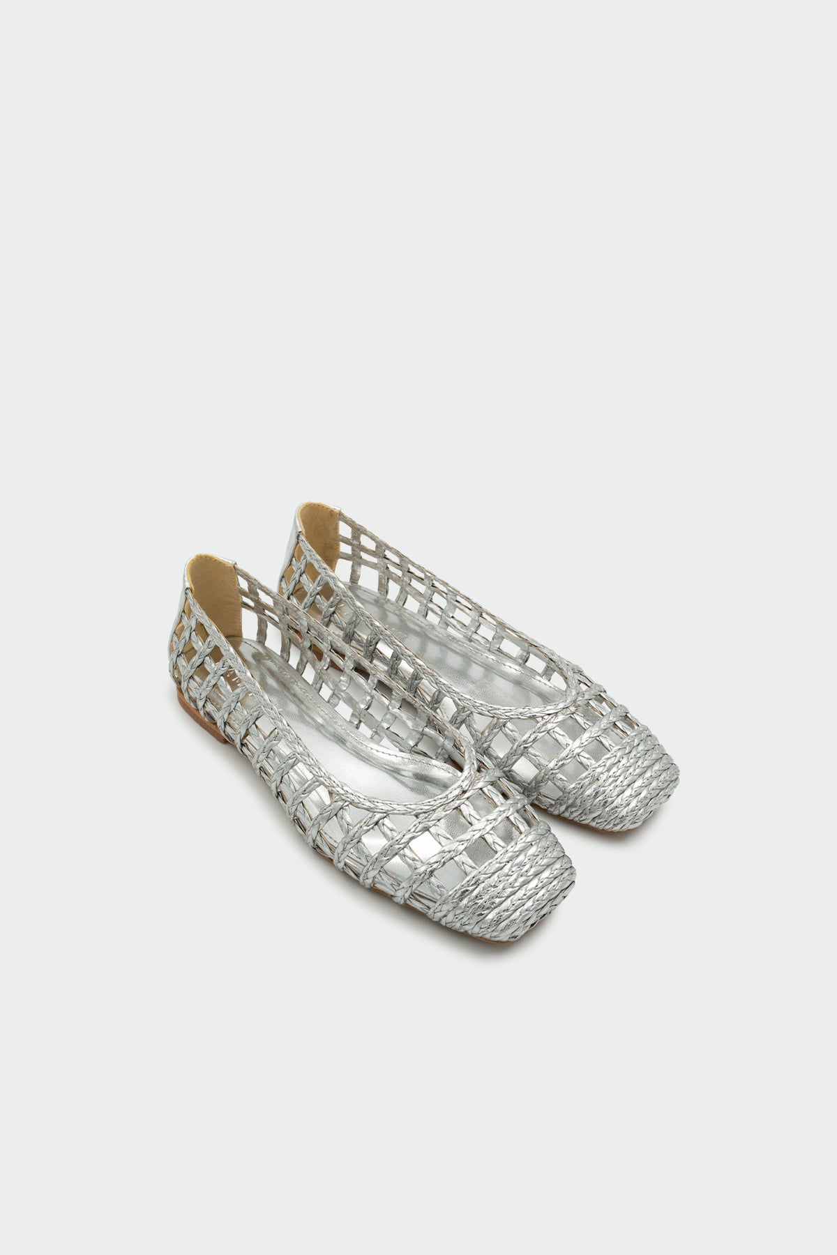 Hugo Örgü Detaylı Kadın Düz Babet - Silver