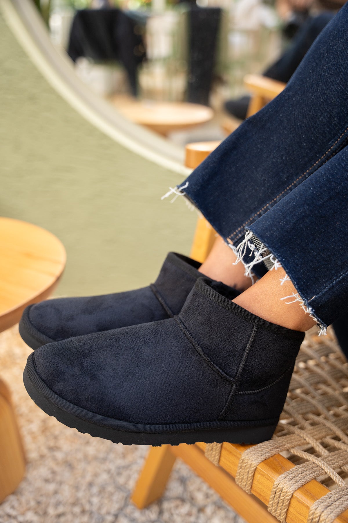 Toxy Kürklü Bot - SİYAH SÜET