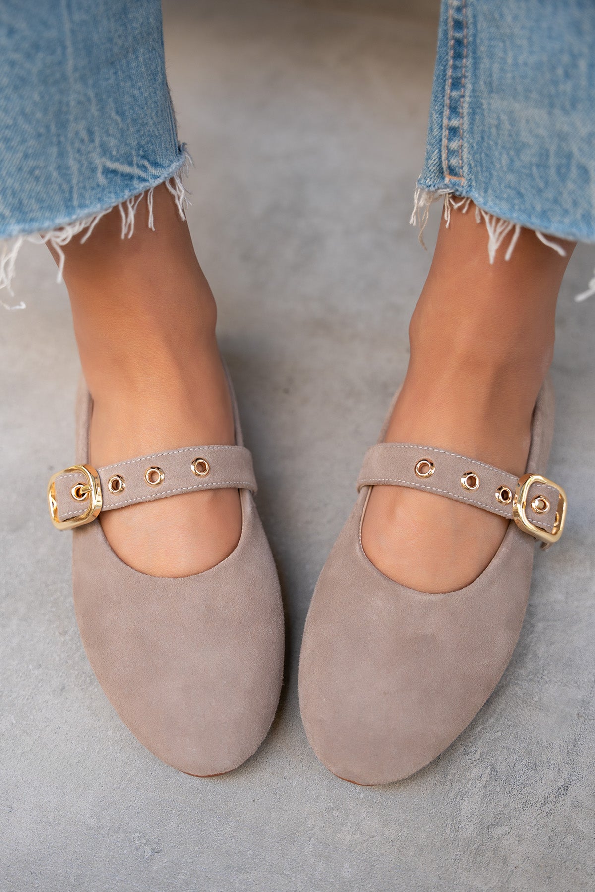 Victor Gold Tokalı Babet - VİZON SÜET