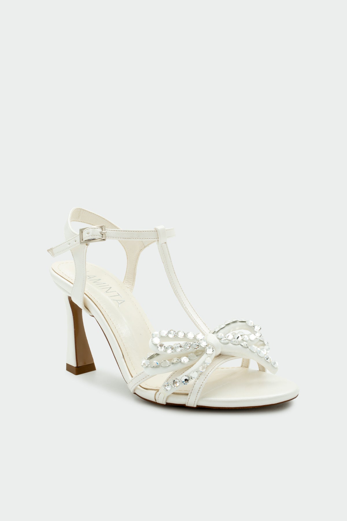 Joshe Taşlı Fiyonklu Kadın Platform Ayakkabı - SEDEF BEYAZ