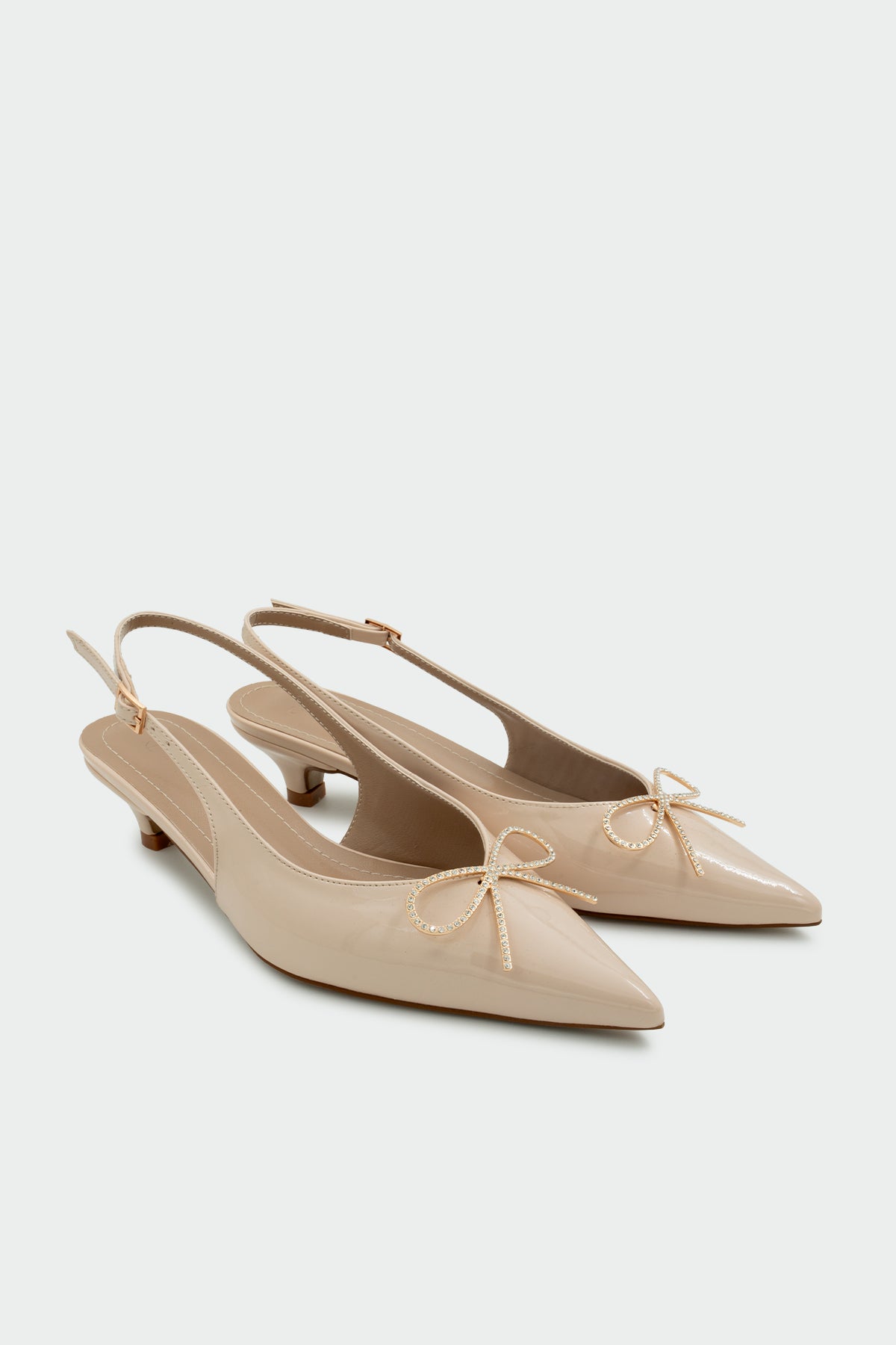 Tua Fiyonk Detaylı Kadın Topuklu Ayakkabı - NUDE RUGAN