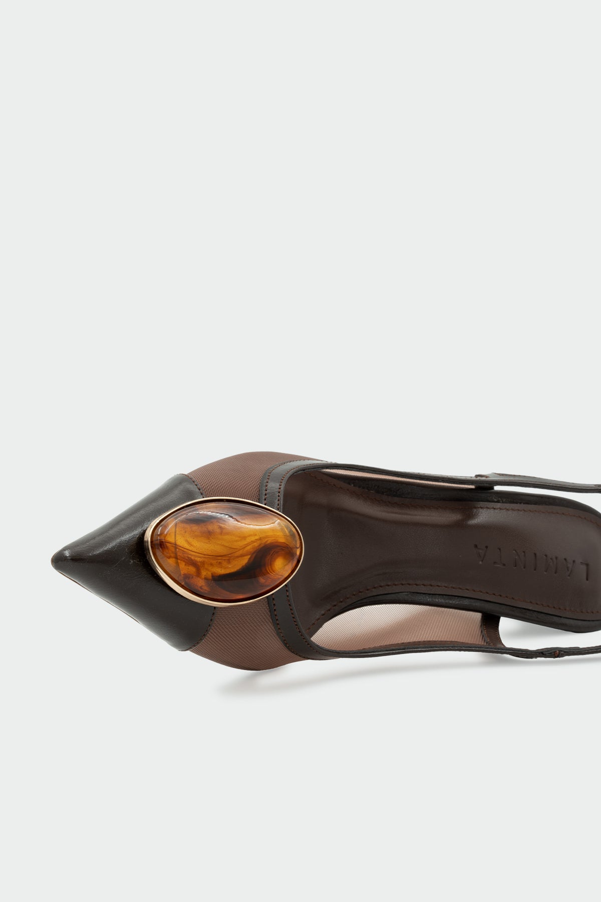 Clis Aksesuar Detaylı Kadın Topuklu Ayakkabı - ACI KAHVE