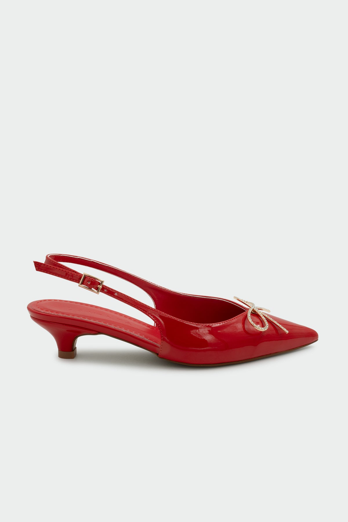 Tua Fiyonk Detaylı Kadın Topuklu Ayakkabı - KIRMIZI RUGAN