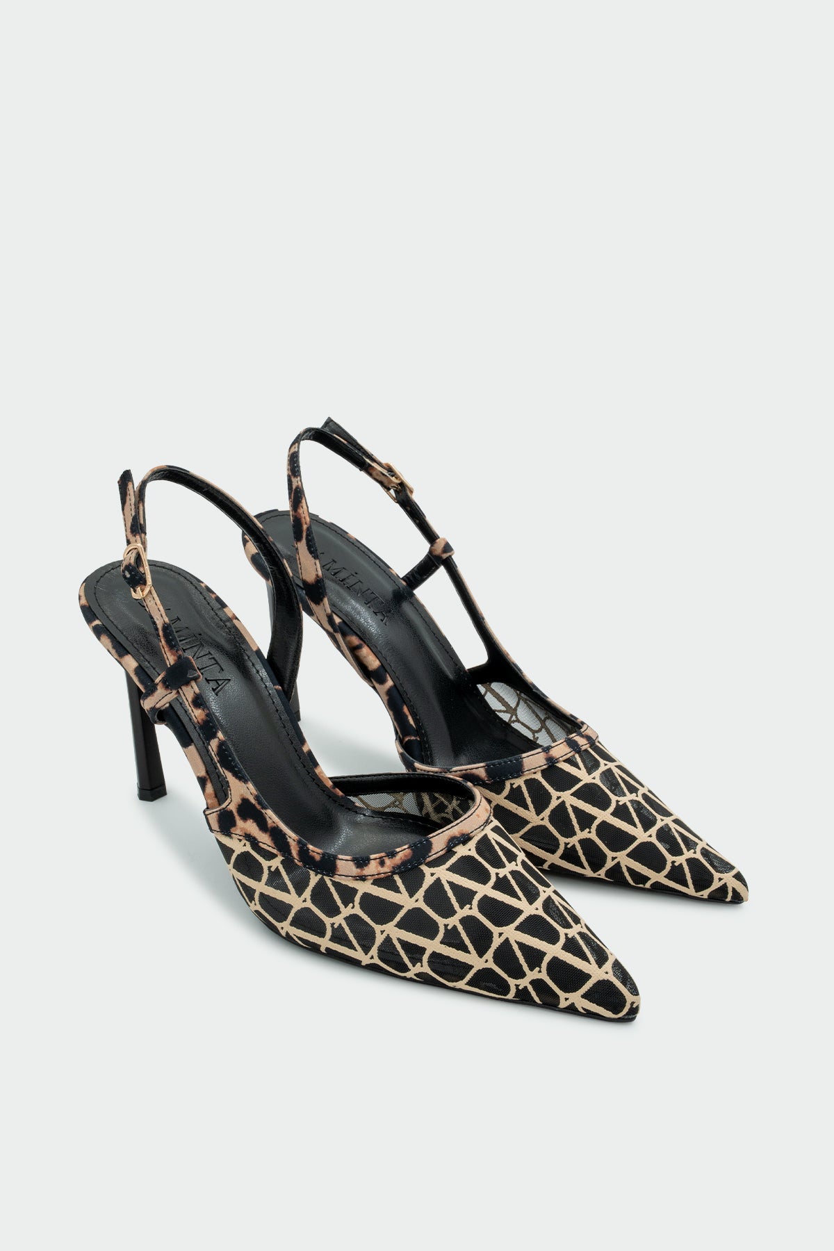 Oxty Transparan Detaylı Kadın Topuklu Ayakkabı - LEOPAR