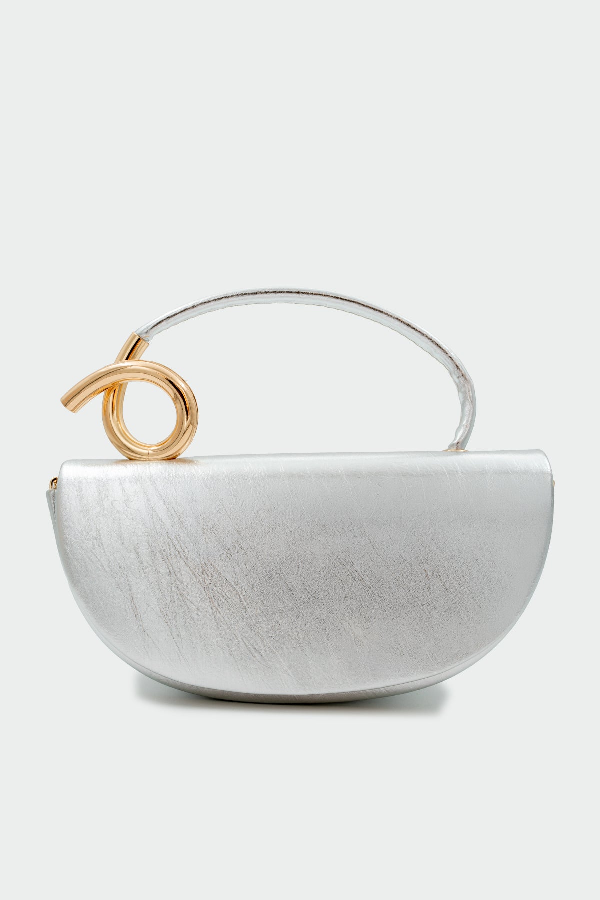 Aura Gold Detaylı Çanta - Silver