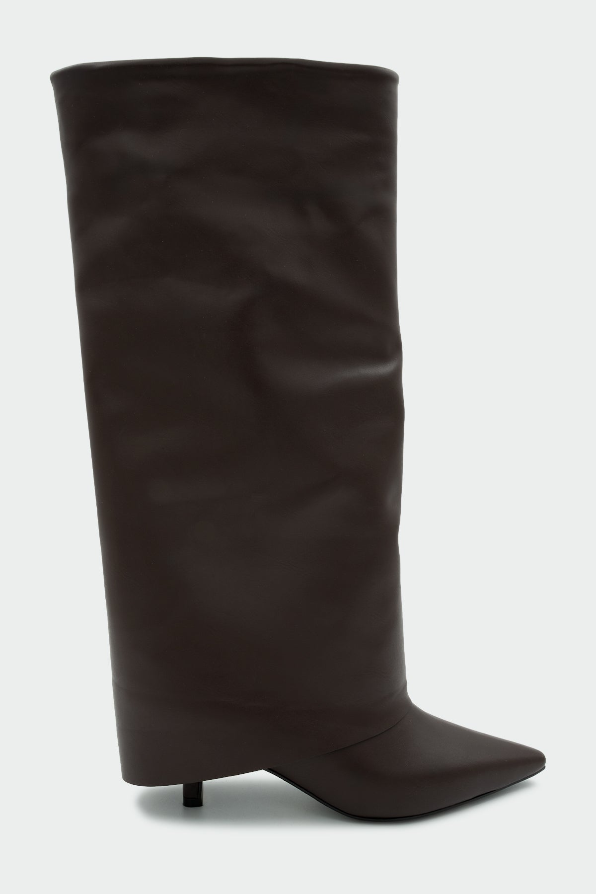 Jerry Tozluk Detaylı Kadın Çizme - AcıKahve Deri