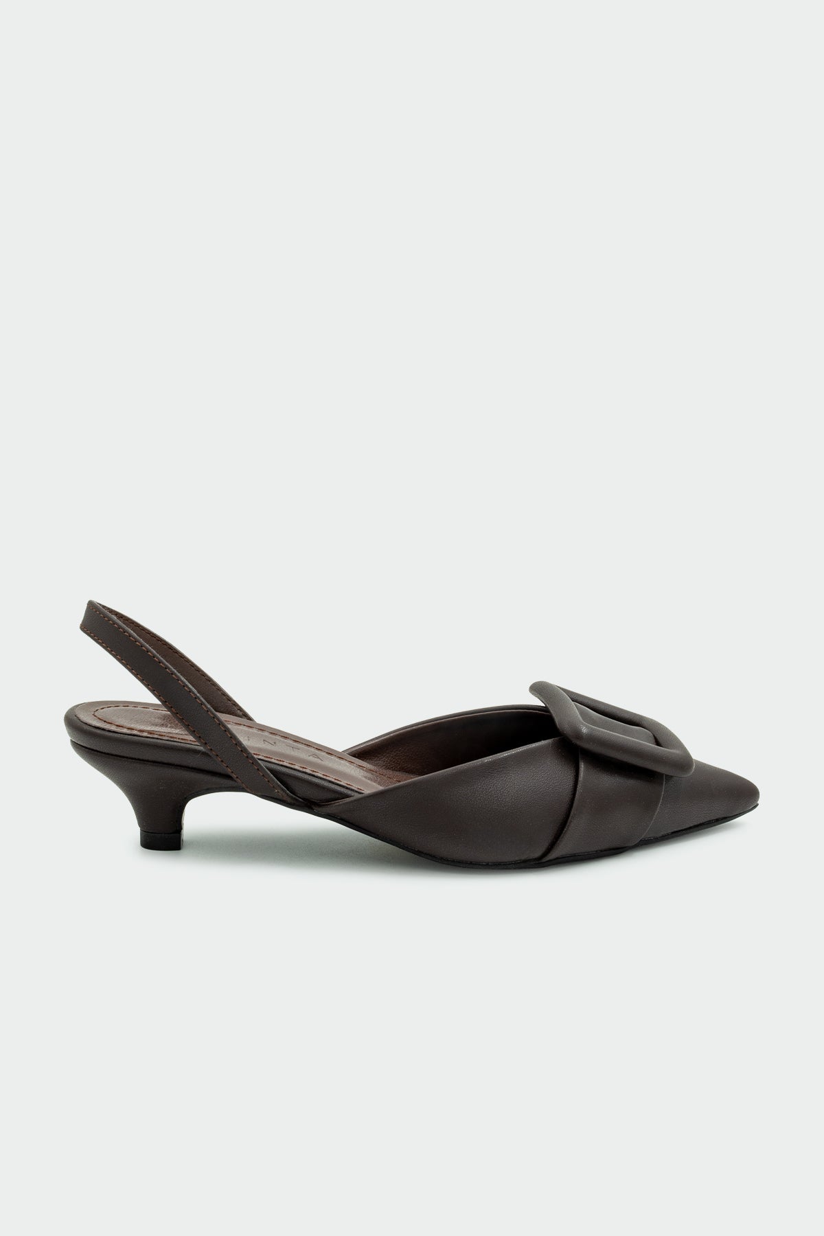 Nicole Tokalı Topuklu Ayakkabı - AcıKahve Deri
