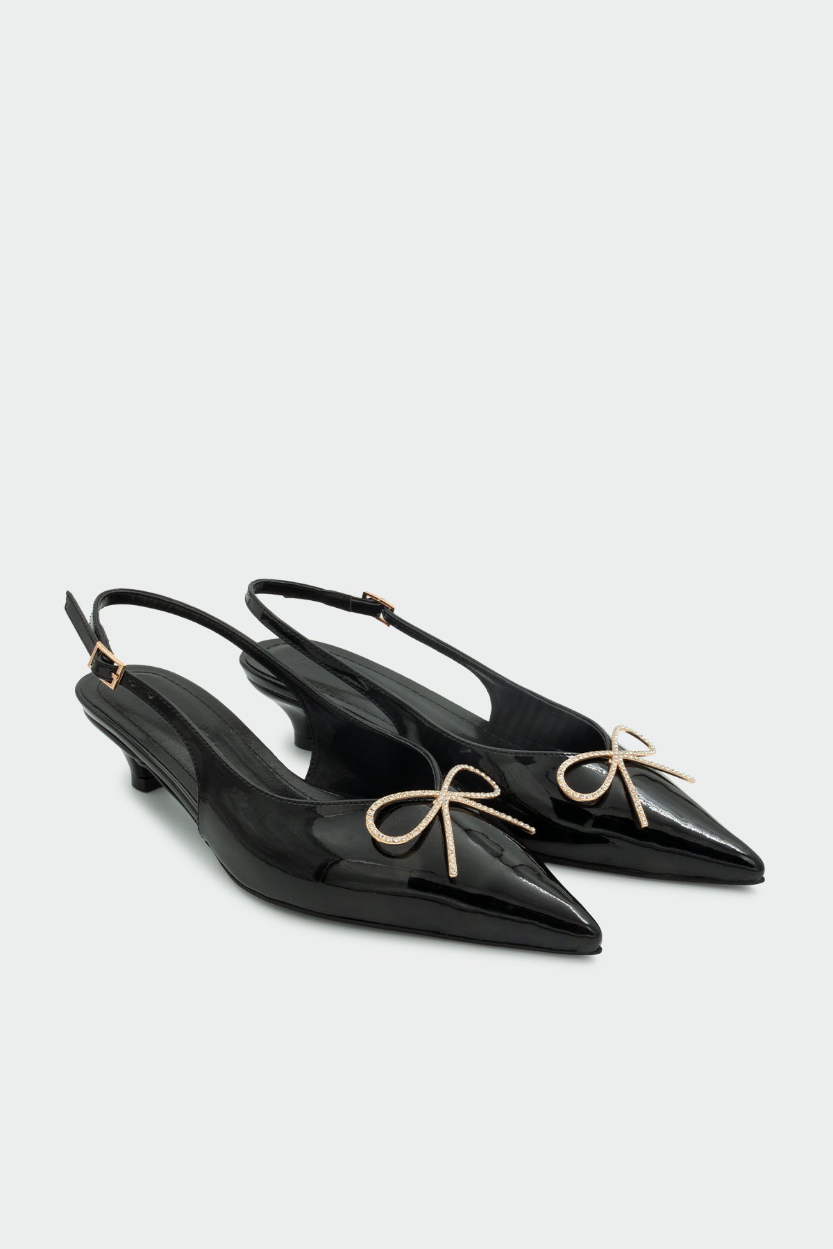 Tua Fiyonk Detaylı Kadın Topuklu Ayakkabı - SİYAH RUGAN