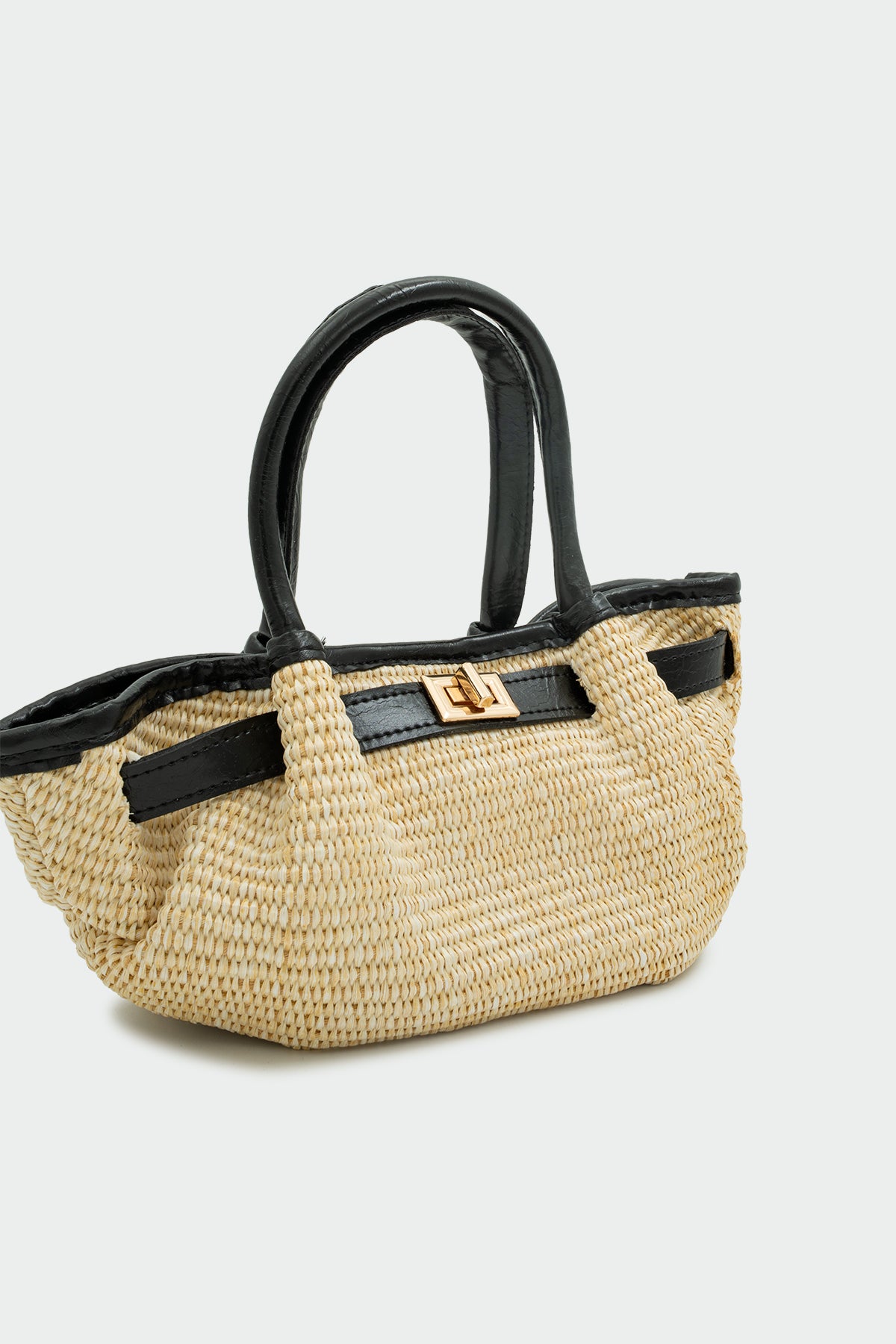 Edge Mini Hasır Çapraz Çanta - SİYAH