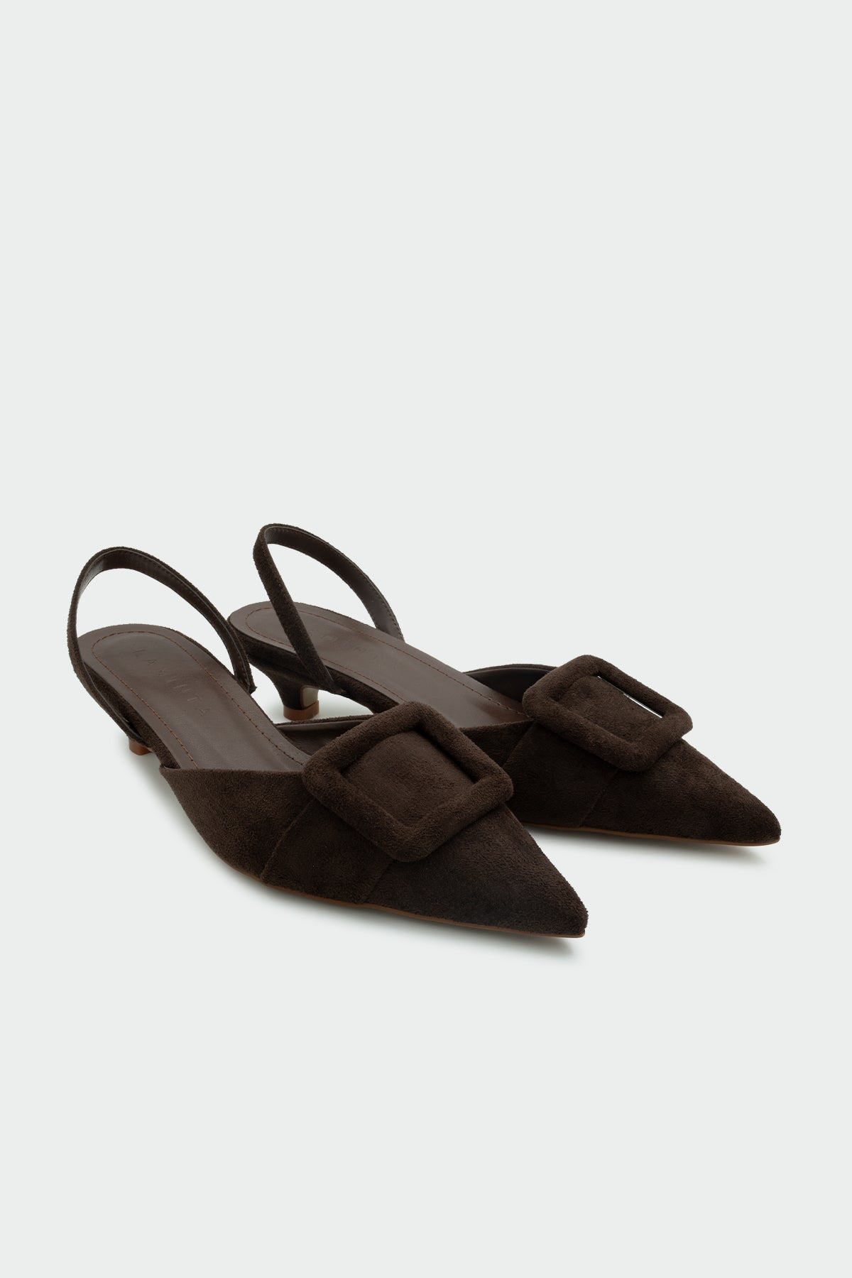 Nicole Tokalı Topuklu Ayakkabı - AcıKahve Süet