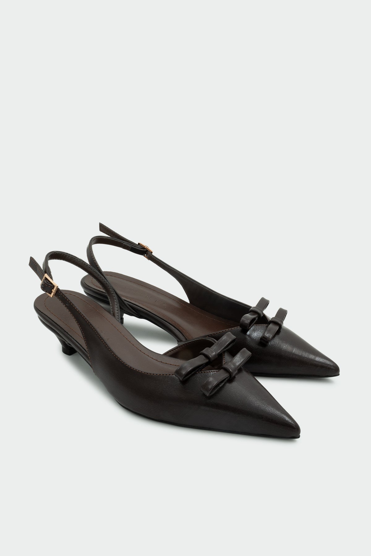 Epsy Fiyonk Detaylı Kadın Topuklu Ayakkabı - ACI KAHVE