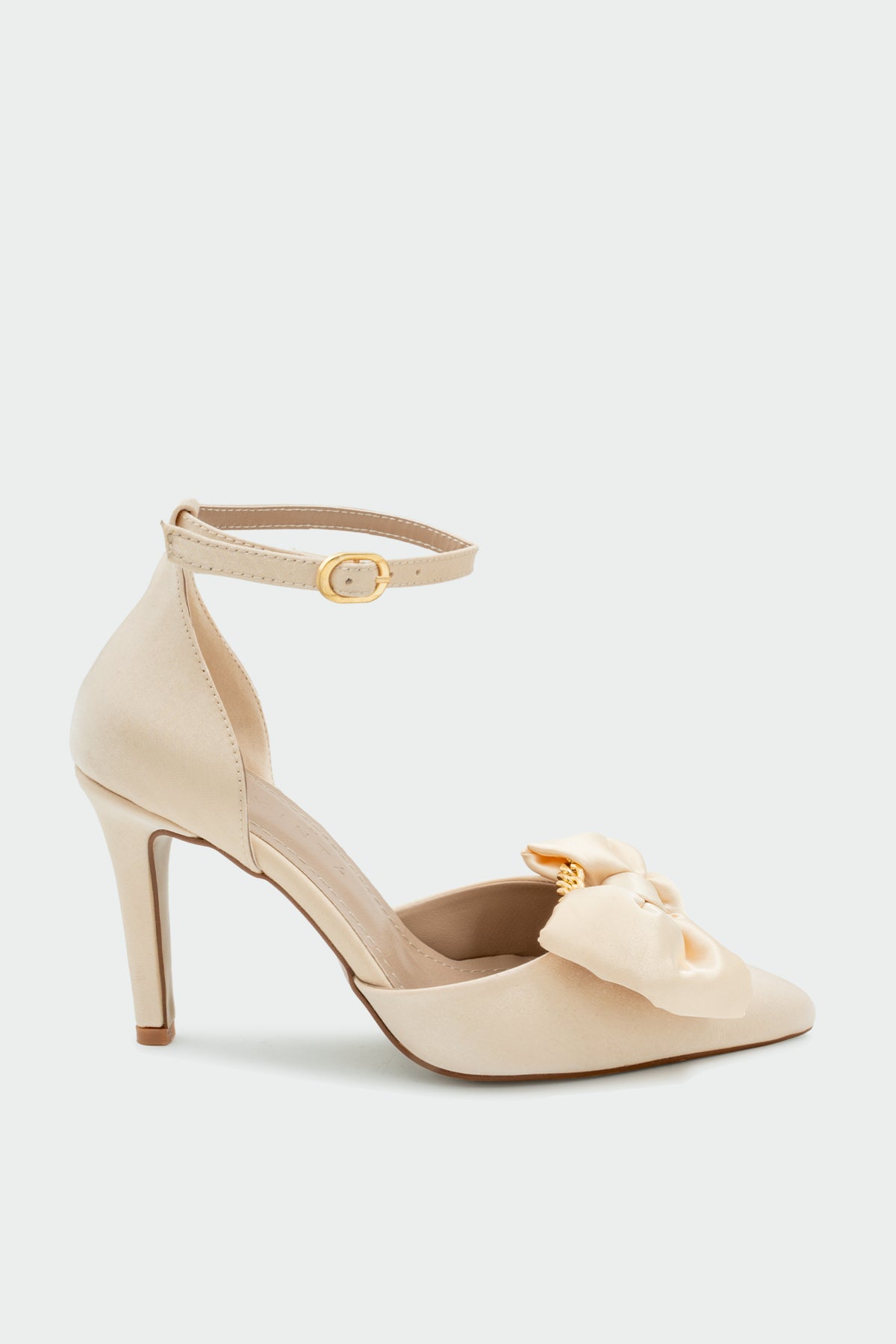 Temy Fiyonk Detaylı Kadın Topuklu Ayakkabı - TEN SATEN