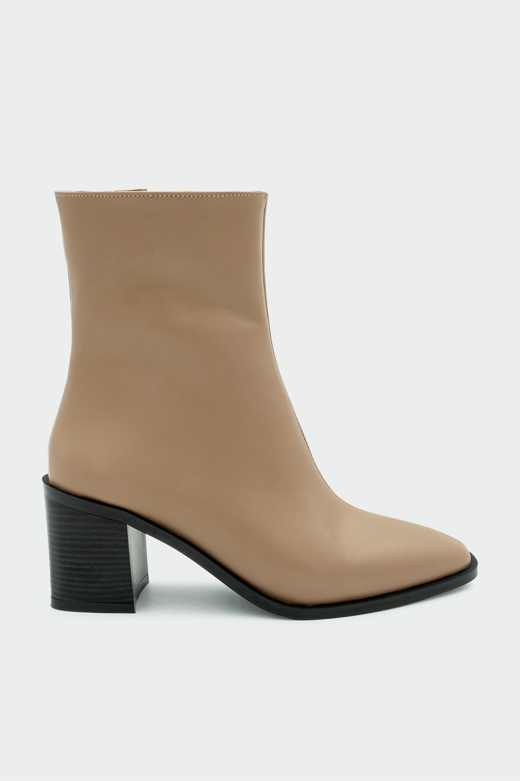 Chen Küt Burun Topuklu Bot - Vizon Deri