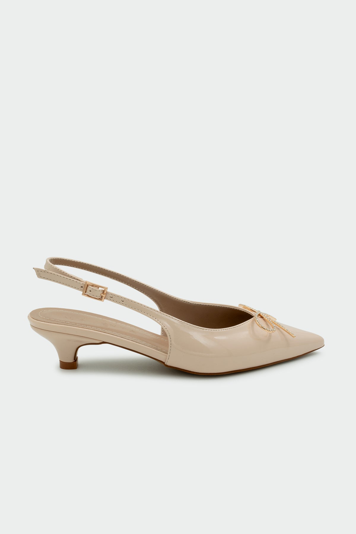 Tua Fiyonk Detaylı Kadın Topuklu Ayakkabı - NUDE RUGAN