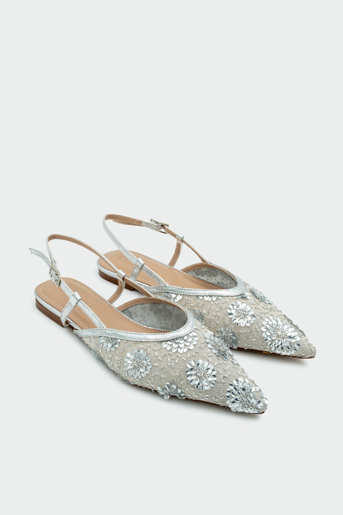 Grock İşleme Detaylı Kadın Babet - Silver