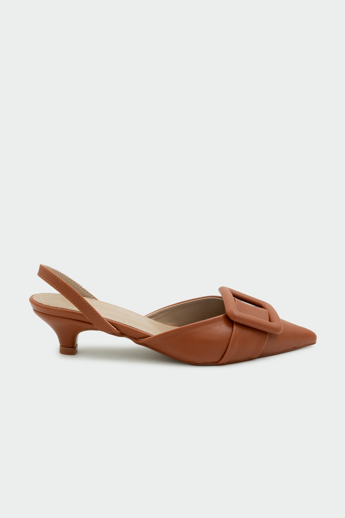 Nicole Tokalı Topuklu Ayakkabı - TABA DERİ