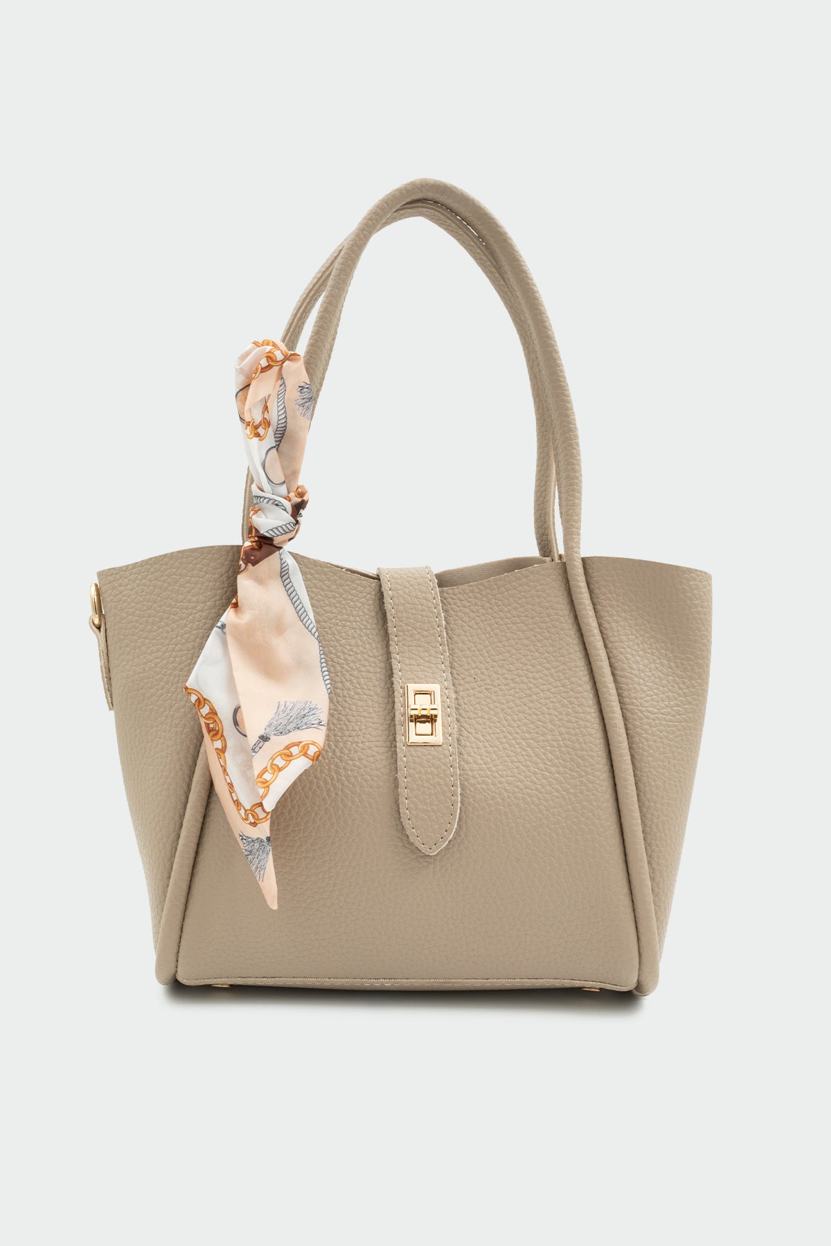 Raga Fular Aksesuarlı Kadın Kol Çantası - VİZON