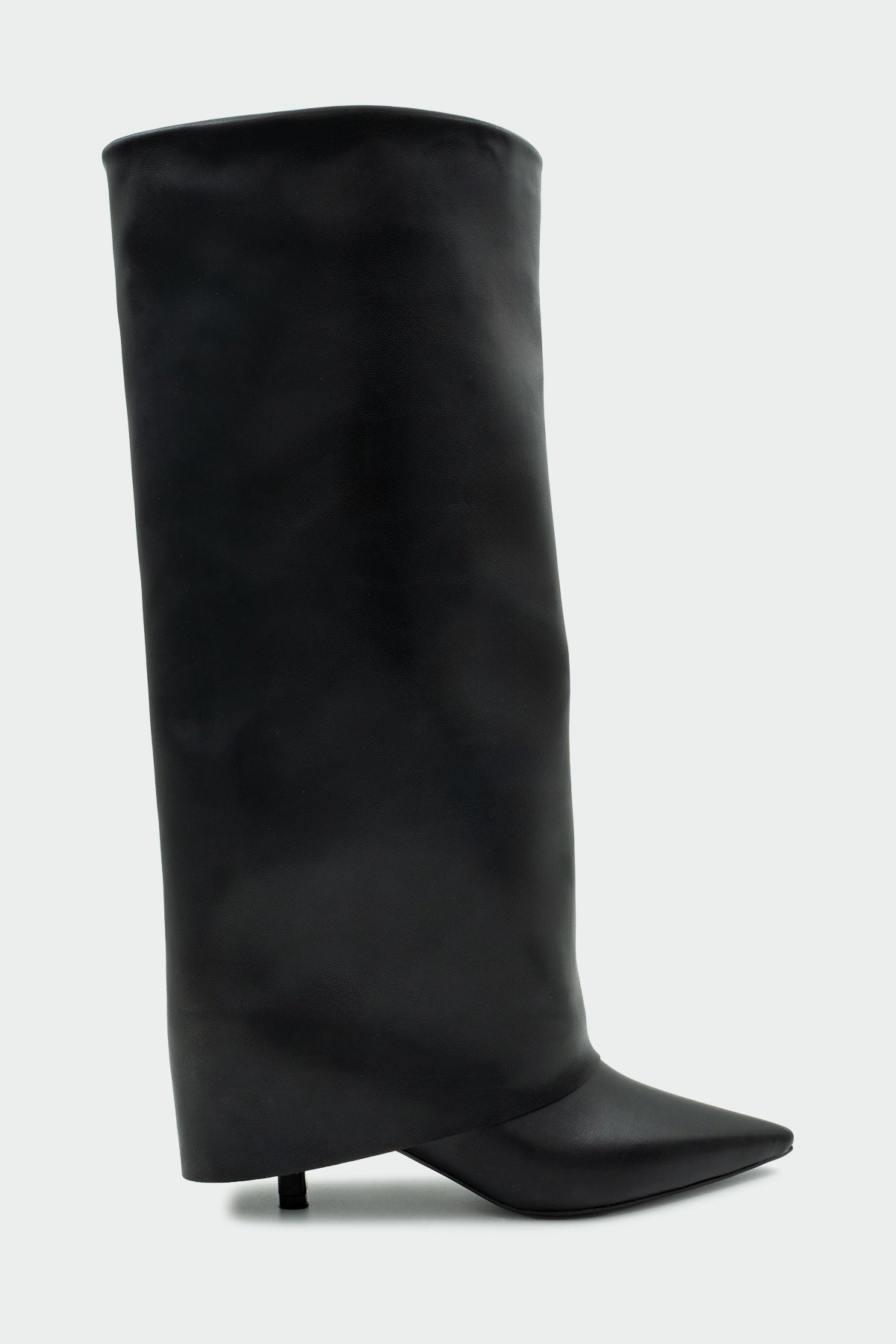 Jerry Tozluk Detaylı Kadın Çizme - SİYAH DERİ