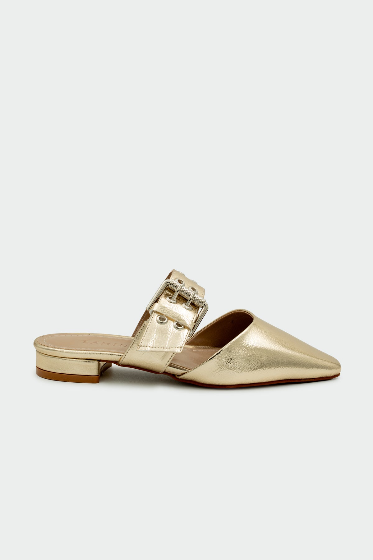 Snow Toka Detaylı Düz Kadın Terlik - GOLD
