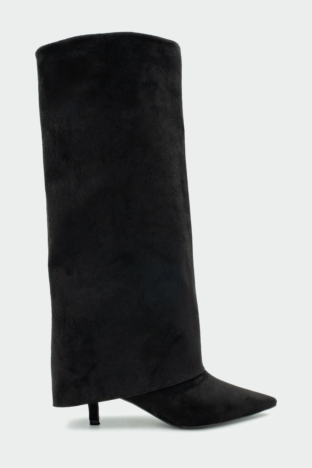 Jerry Tozluk Detaylı Kadın Çizme - SİYAH SÜET