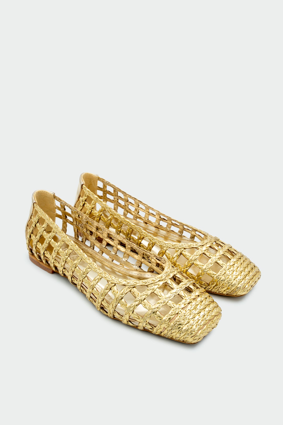 Hugo Örgü Detaylı Kadın Düz Babet - GOLD