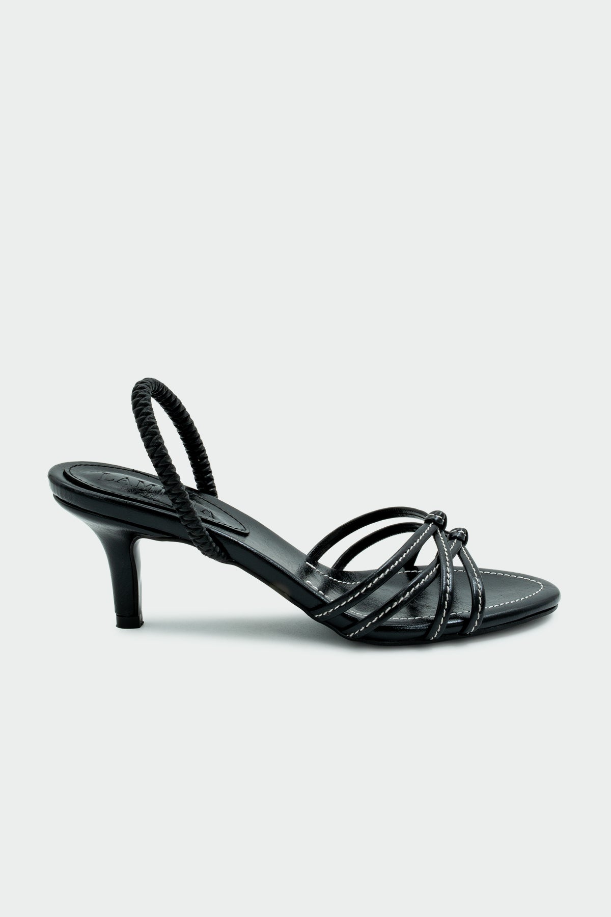 Nesso Düğüm Detaylı Kadın Topuklu Ayakkabı - SİYAH