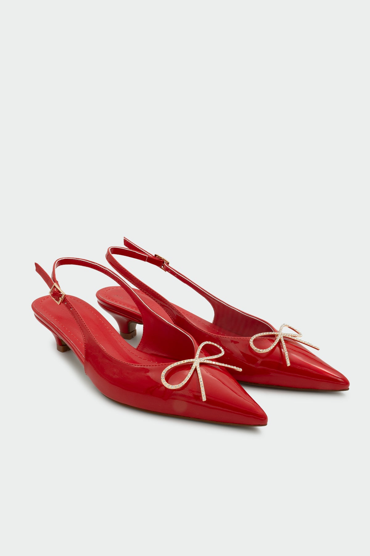Tua Fiyonk Detaylı Kadın Topuklu Ayakkabı - KIRMIZI RUGAN