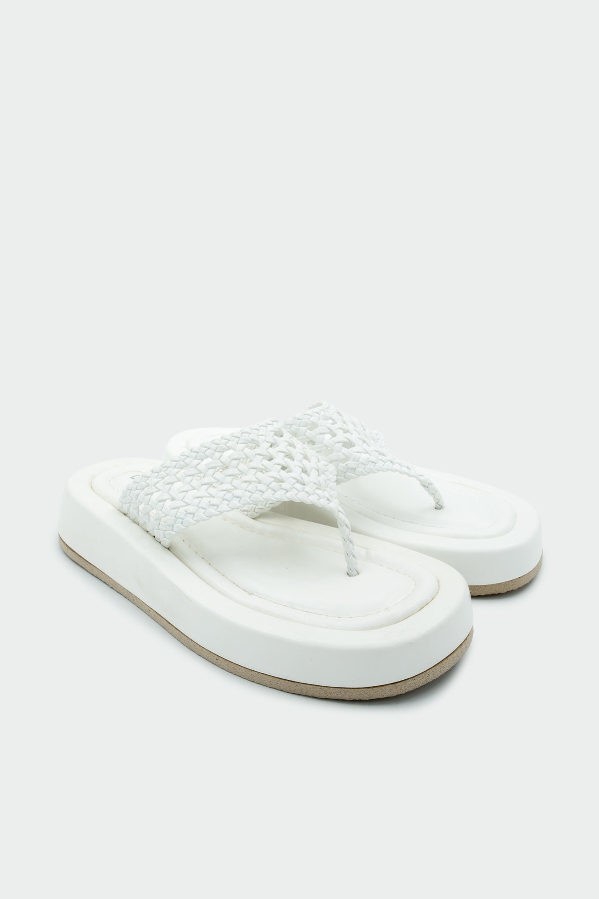 Camille Örgü Detaylı Terlik - BEYAZ