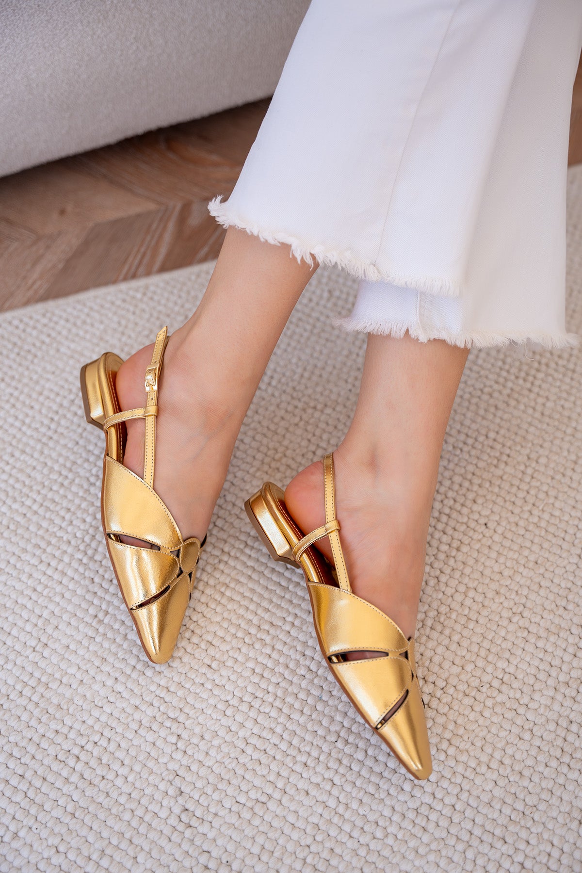 Helis Asimetrik Kesim Babet - GOLD