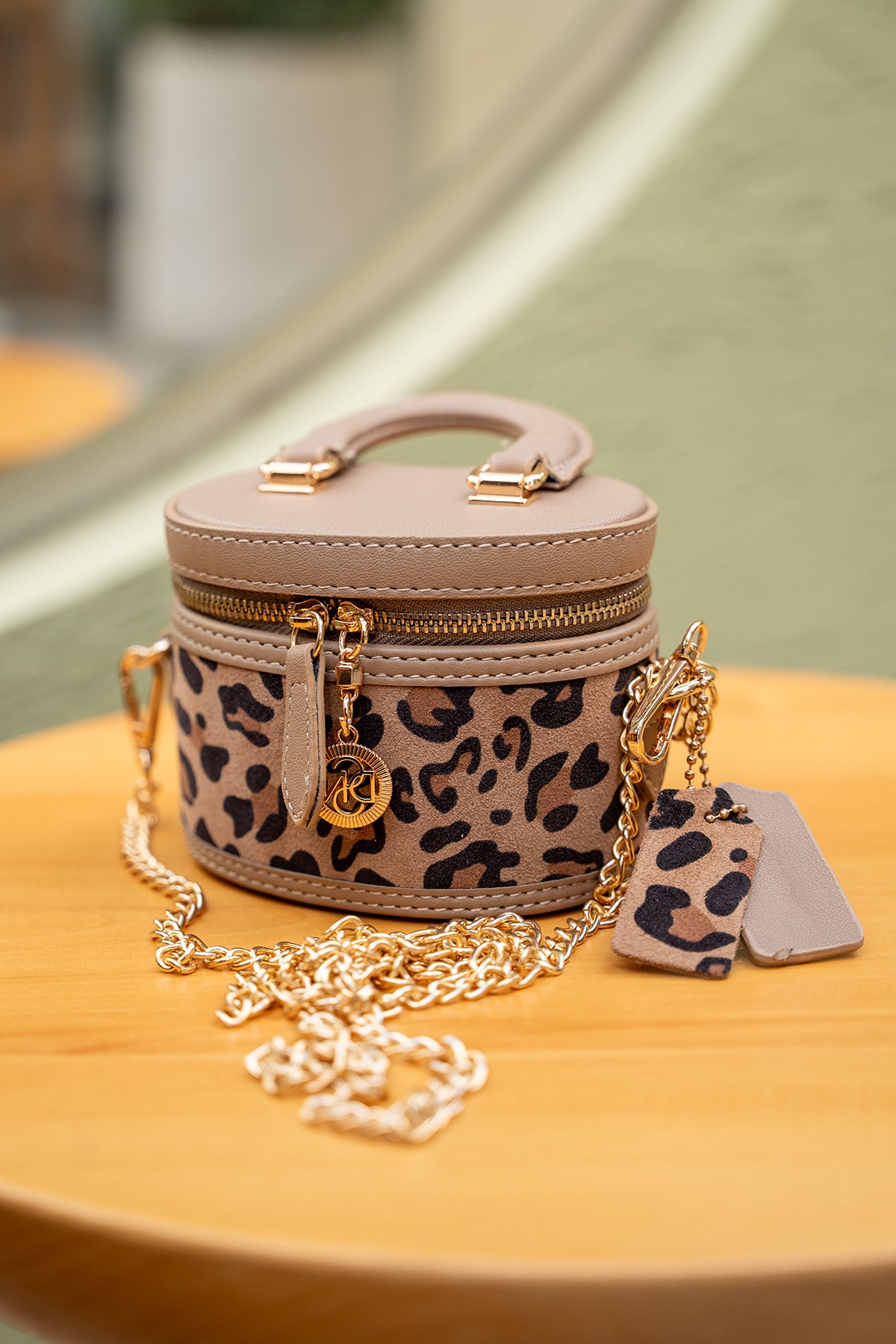 Juicy Hakiki Deri Mini Çapraz Çanta - VİZON