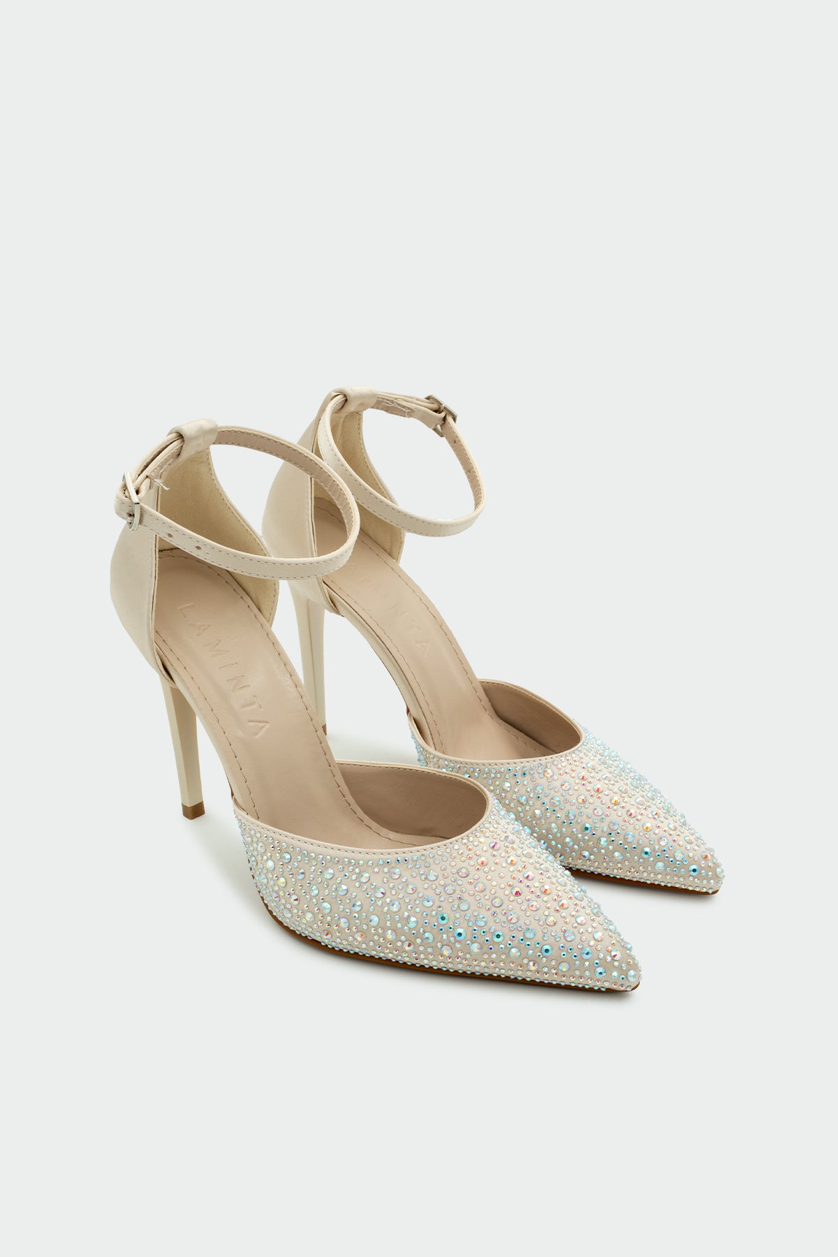 Talia Taş Detaylı Bilekten Bağlamalı Kadın Topuklu Ayakkabı - TEN SATEN