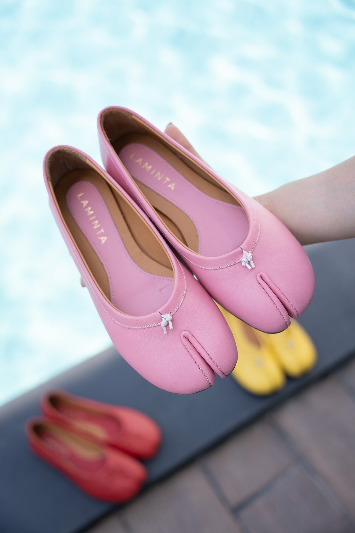 Gretel Hakiki Deri Kadın Düz Babet - PEMBE