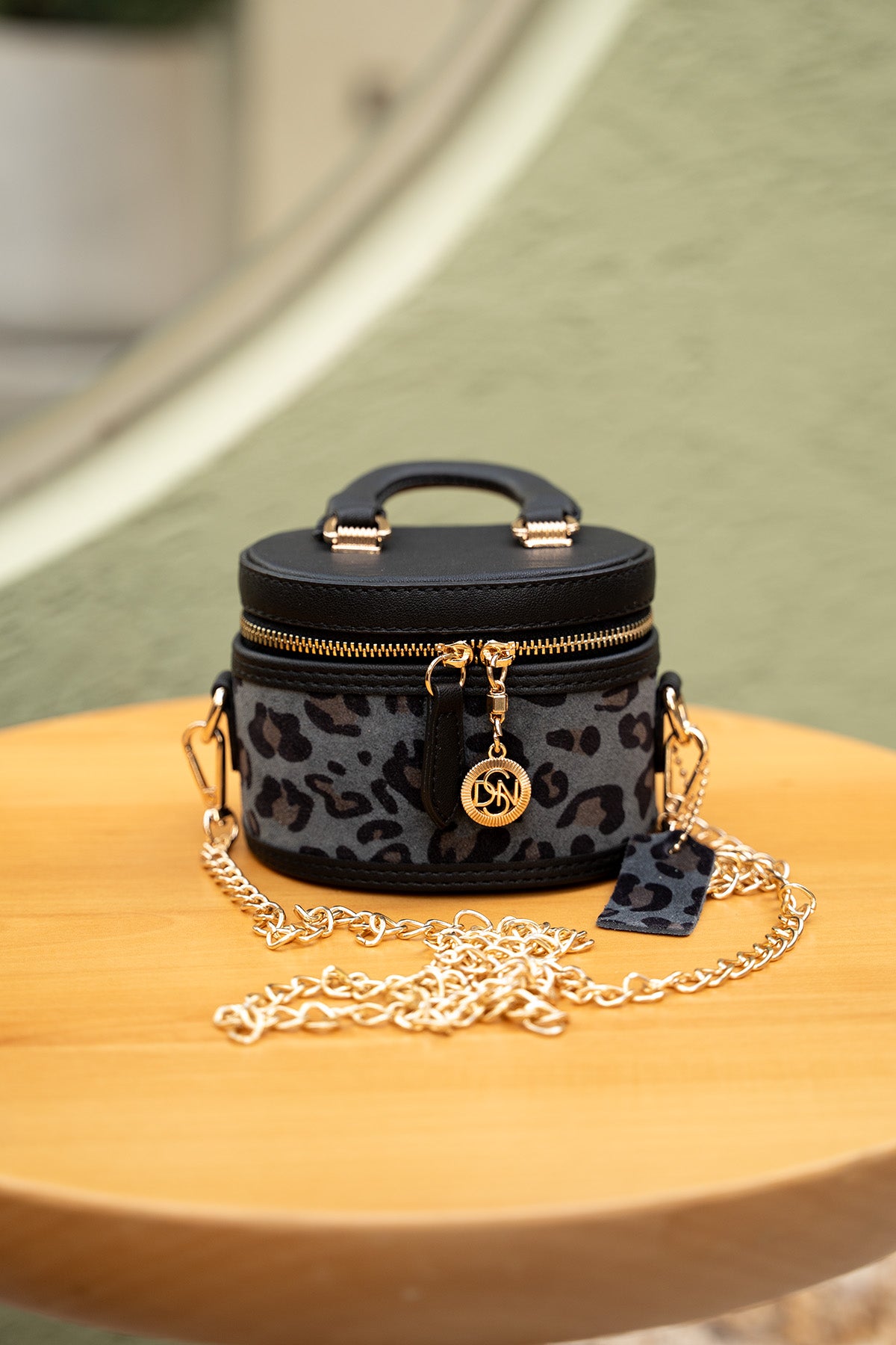 Juicy Hakiki Deri Mini Çapraz Çanta - GRİ