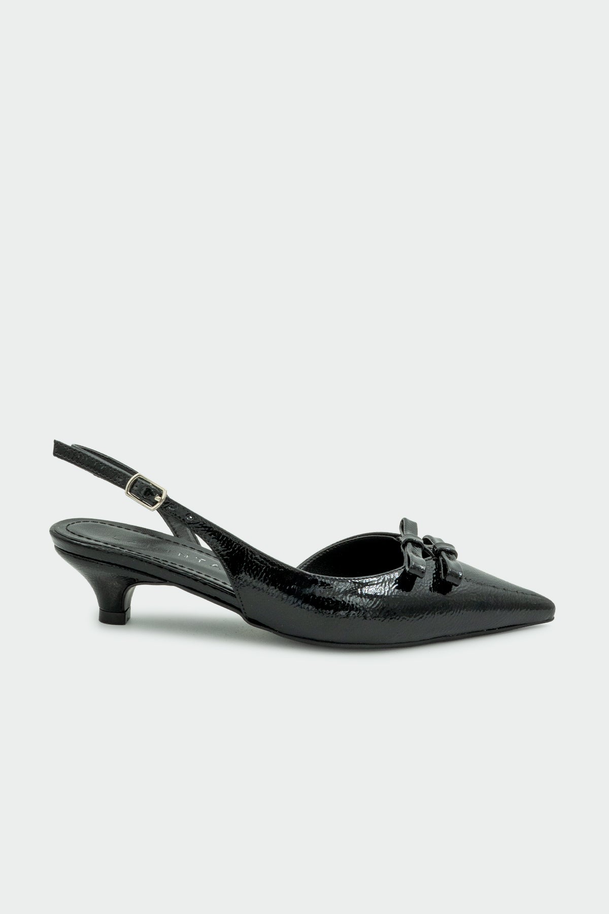 Epsy Fiyonk Detaylı Kadın Topuklu Ayakkabı - SİYAH