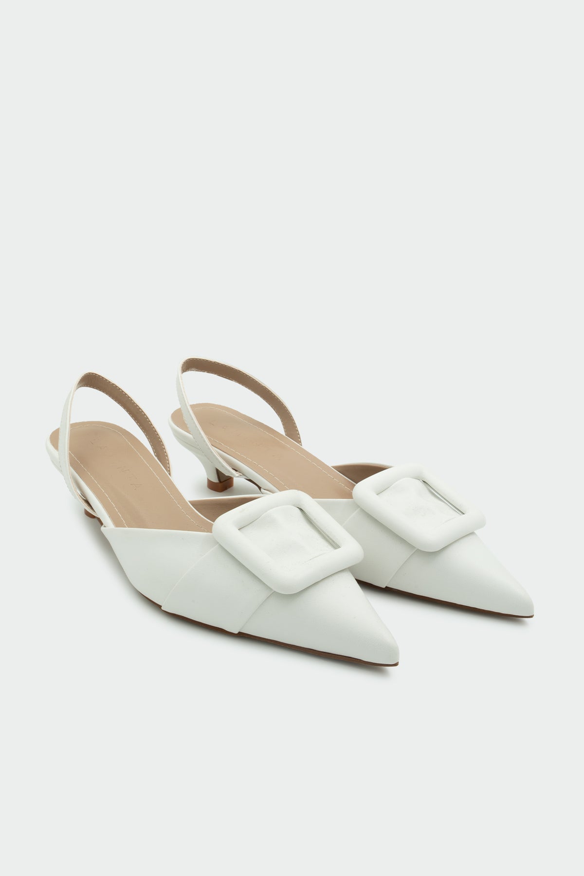 Nicole Tokalı Topuklu Ayakkabı - BEYAZ DERİ