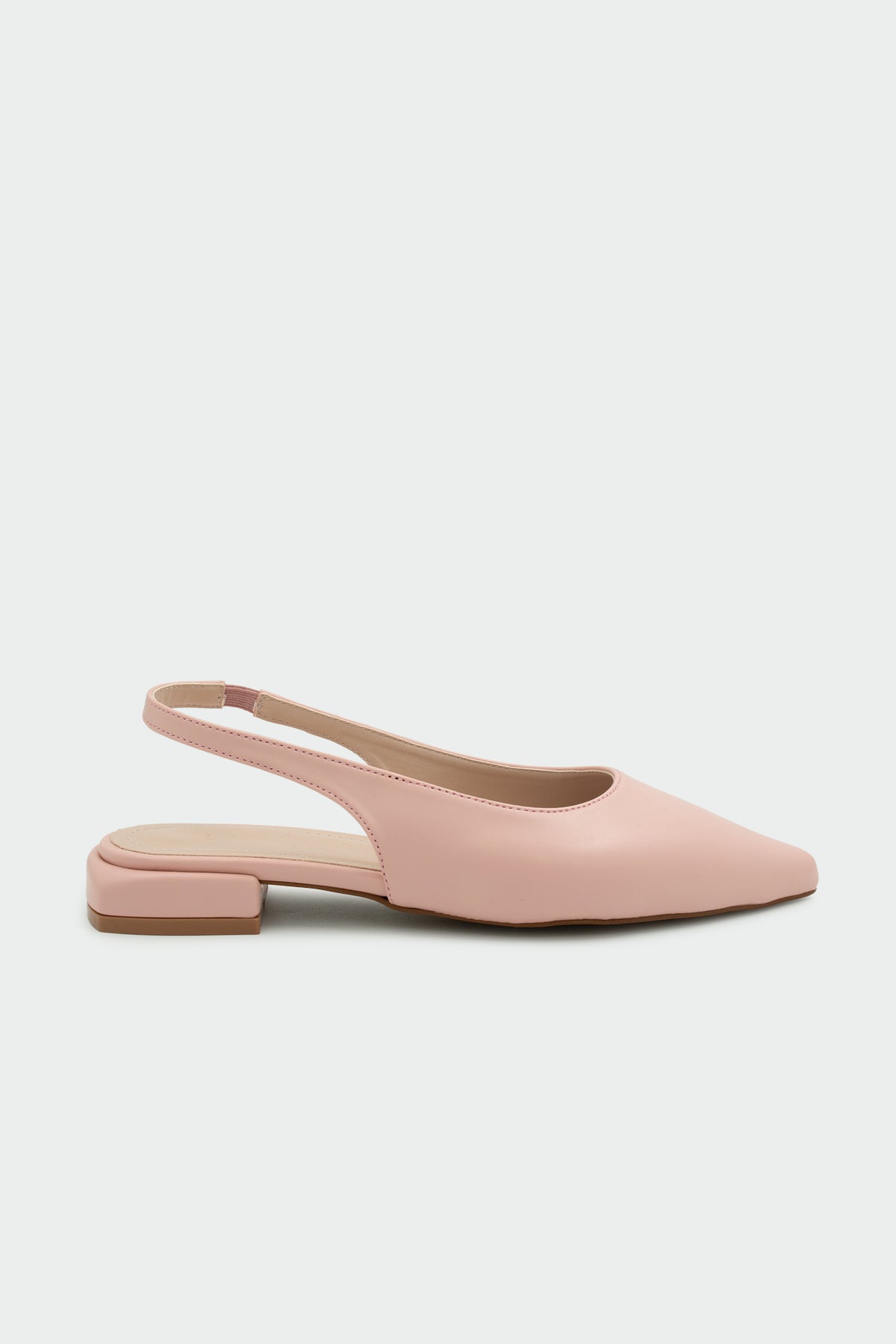 Crown Düz Sivri Burun Kadın Babet - PUDRA