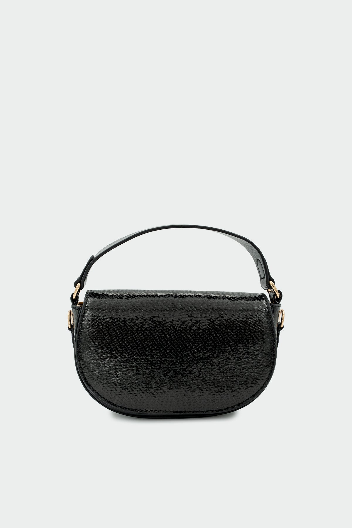 Quas Dokulu Kadın Çapraz Çanta - SİYAH