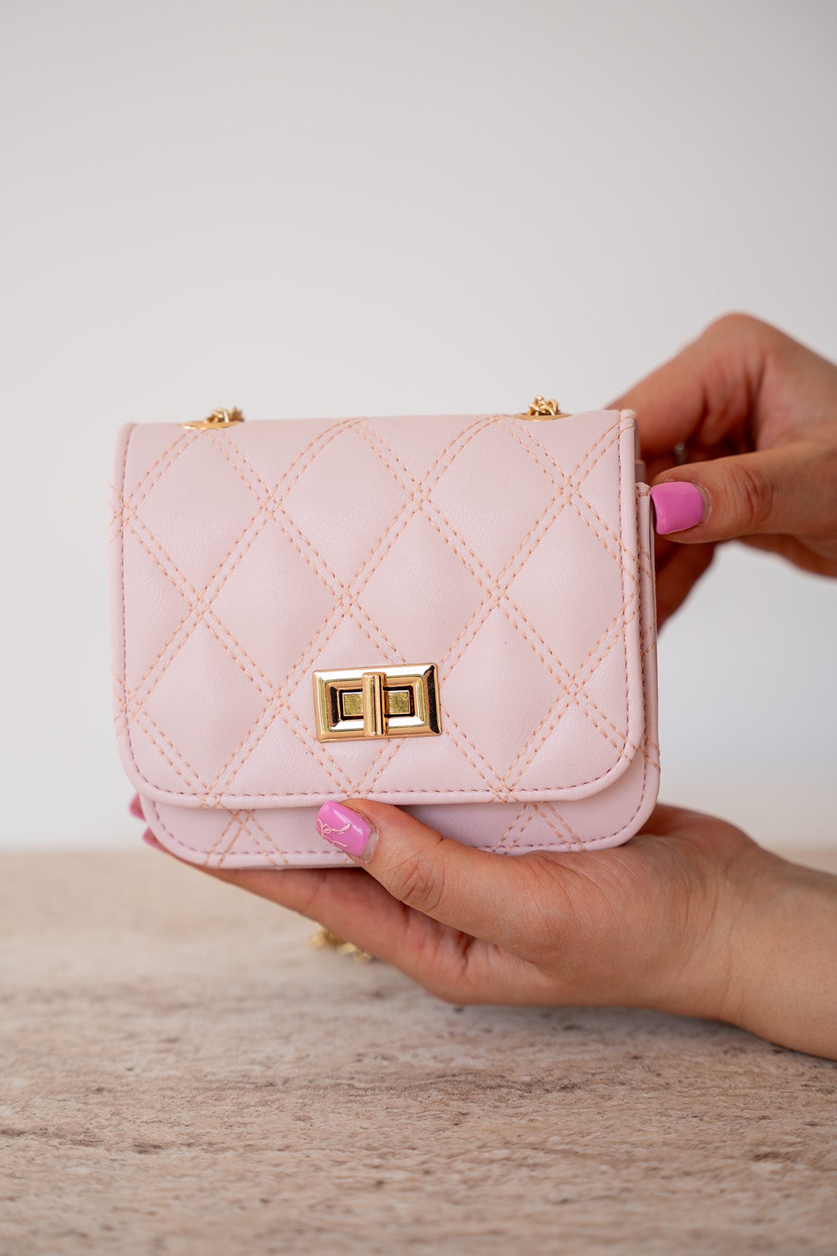Sosa Kapitone Detaylı Kadın Mini Çanta - PEMBE