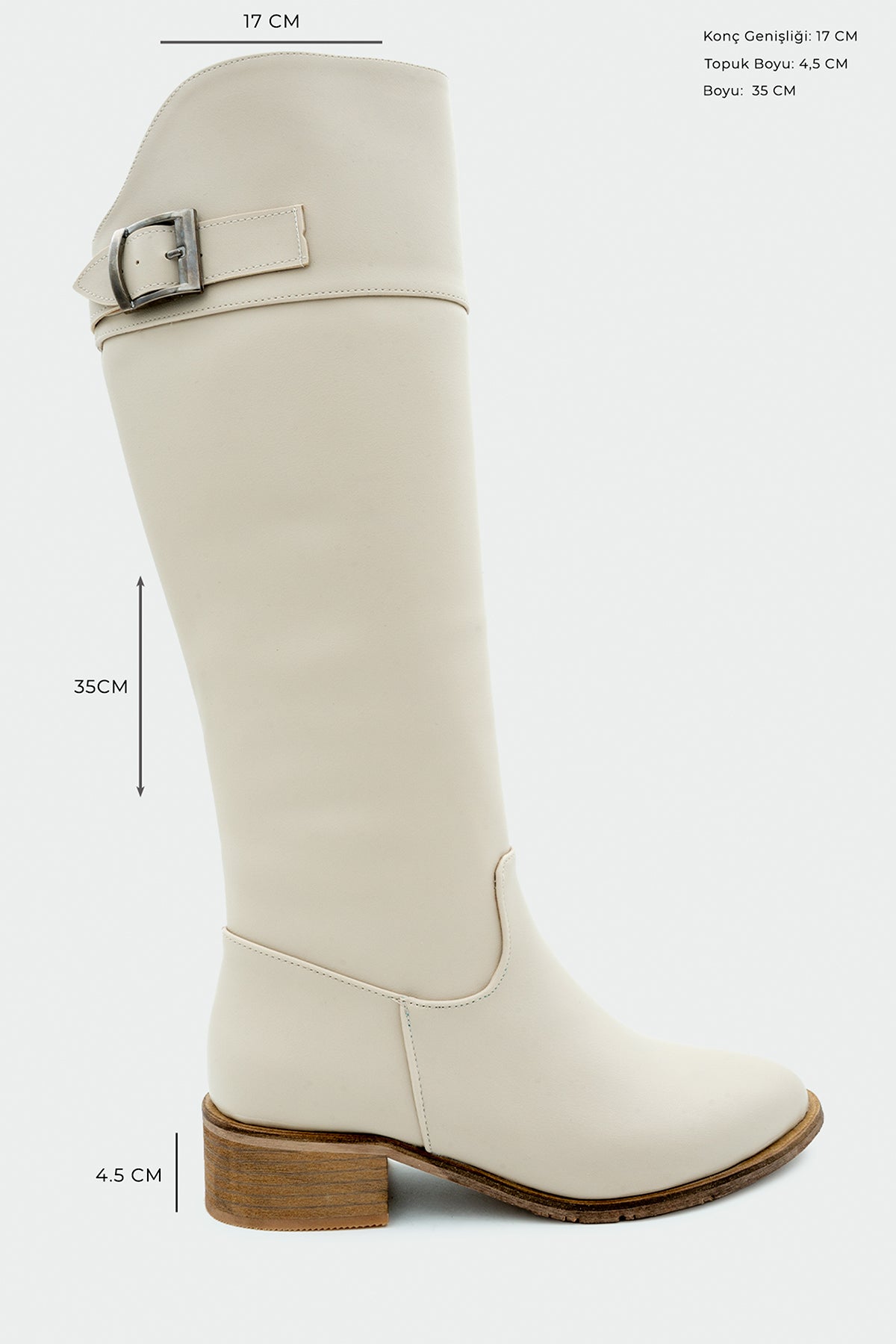 Daniel Toka Detaylı Çizme - BEJ DERİ
