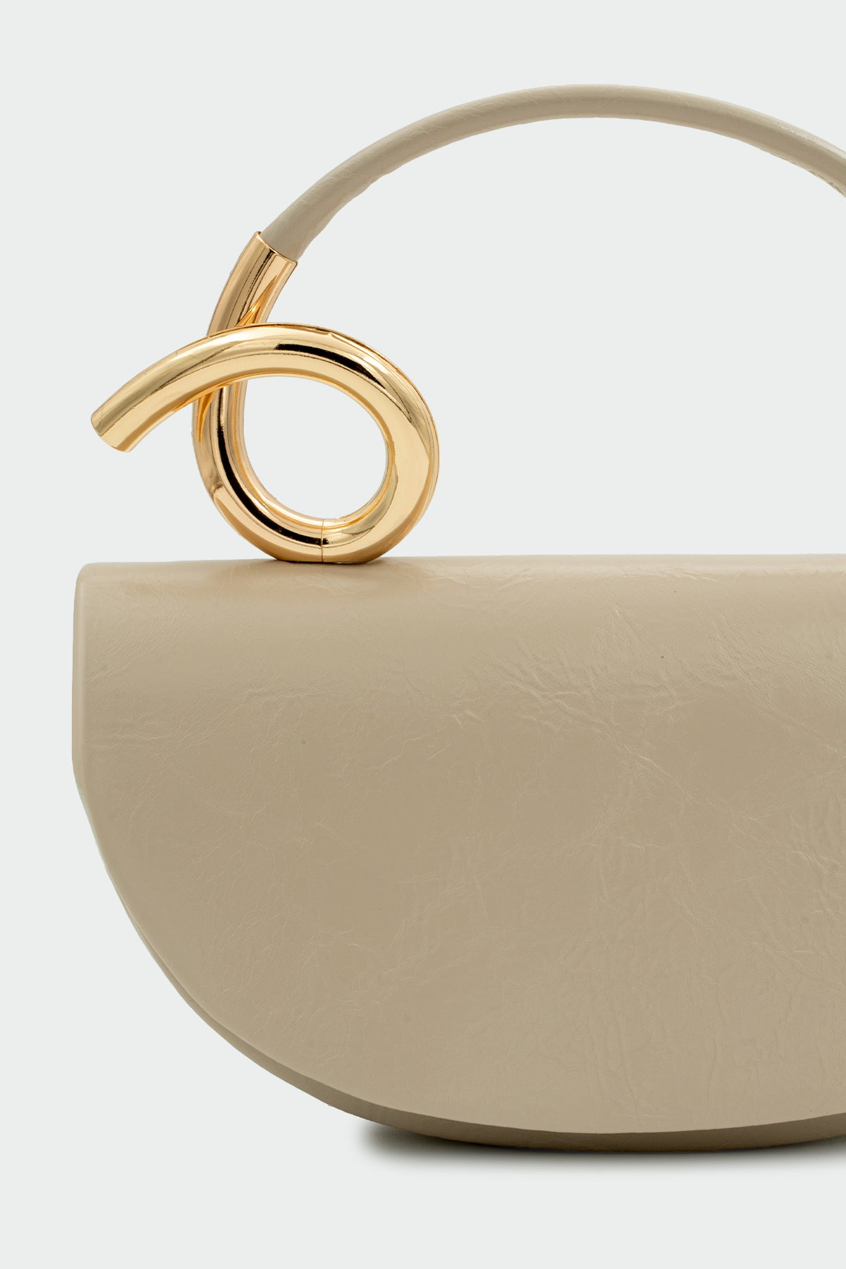 Aura Gold Detaylı Çanta - NUDE