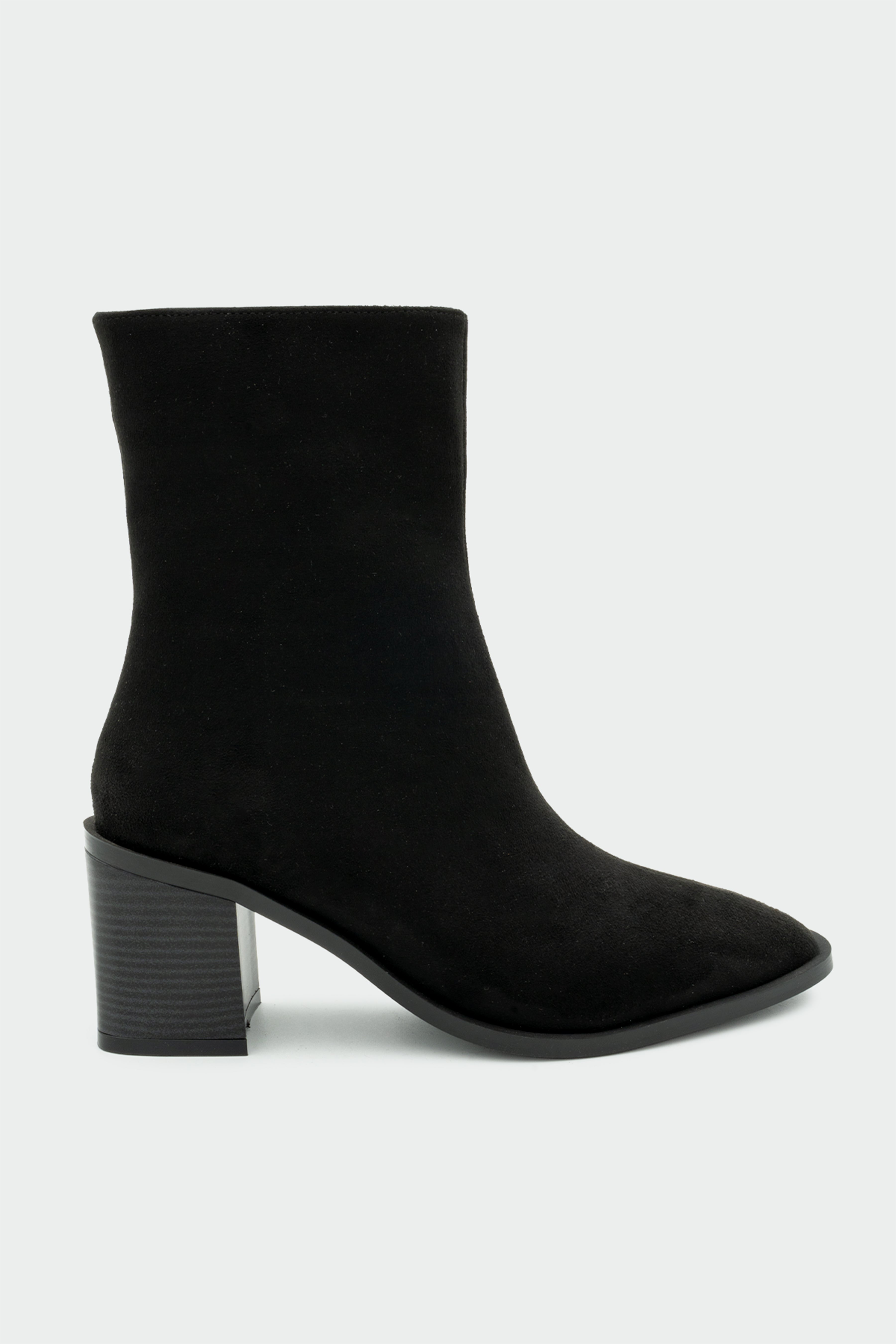 Chen Küt Burun Topuklu Bot - SİYAH SÜET