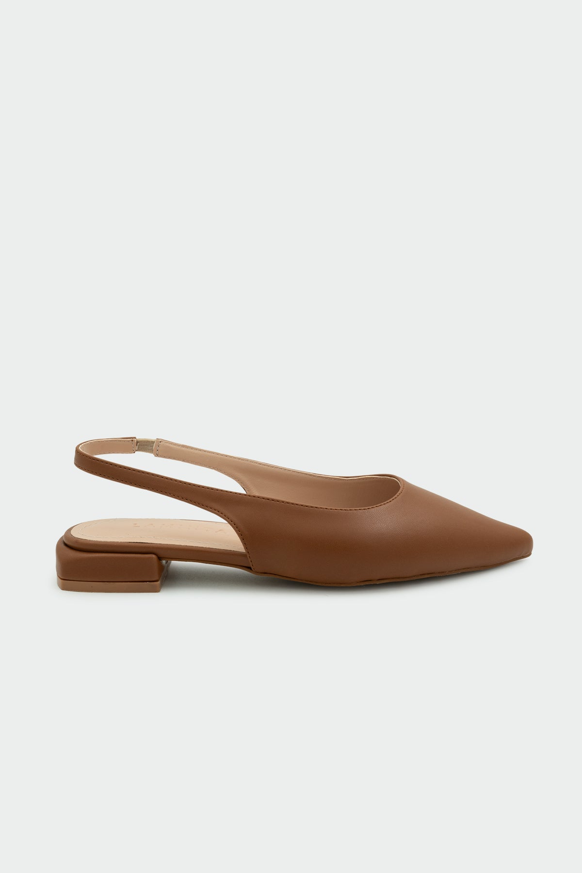 Crown Düz Sivri Burun Kadın Babet - TABA