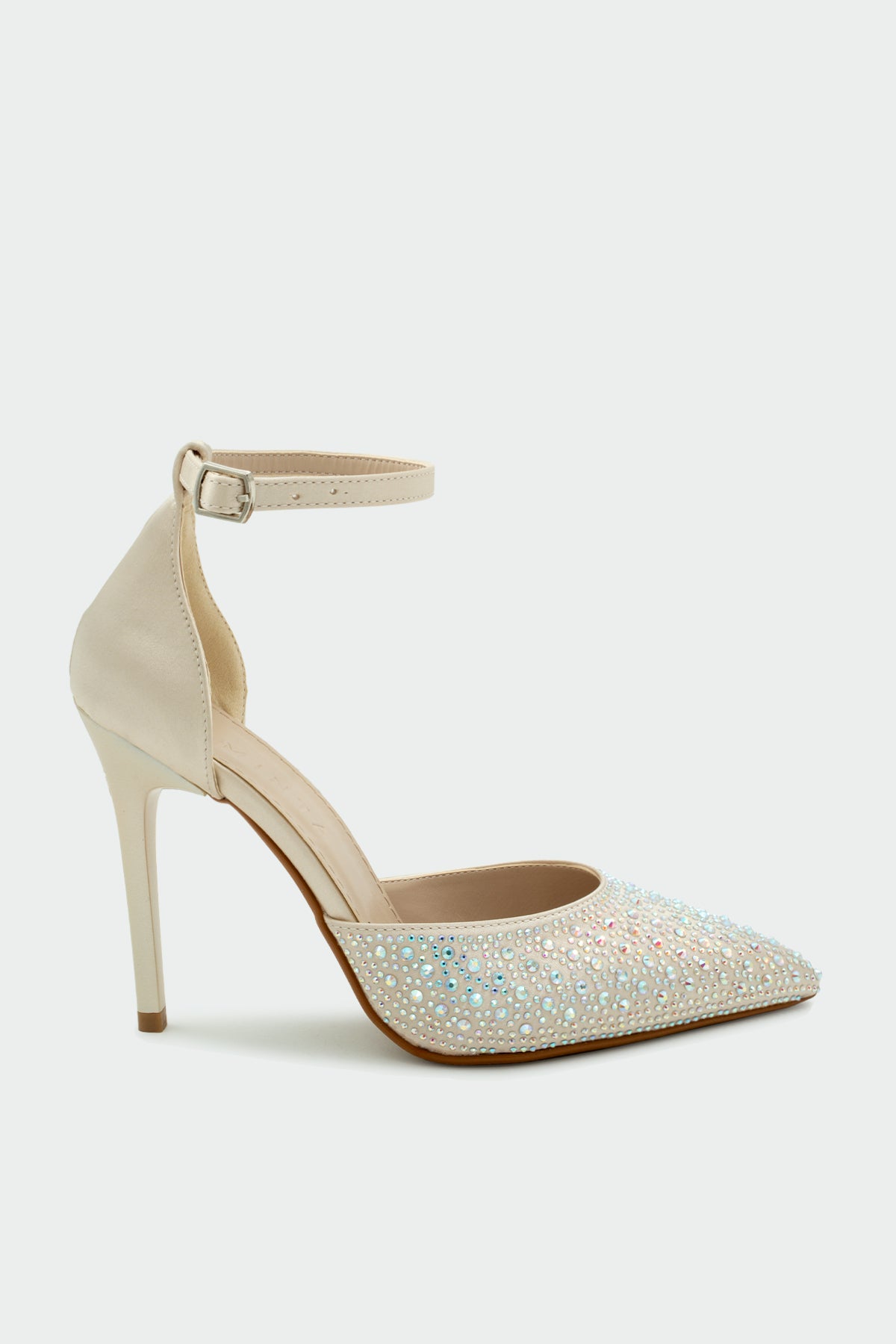 Talia Taş Detaylı Bilekten Bağlamalı Kadın Topuklu Ayakkabı - TEN SATEN