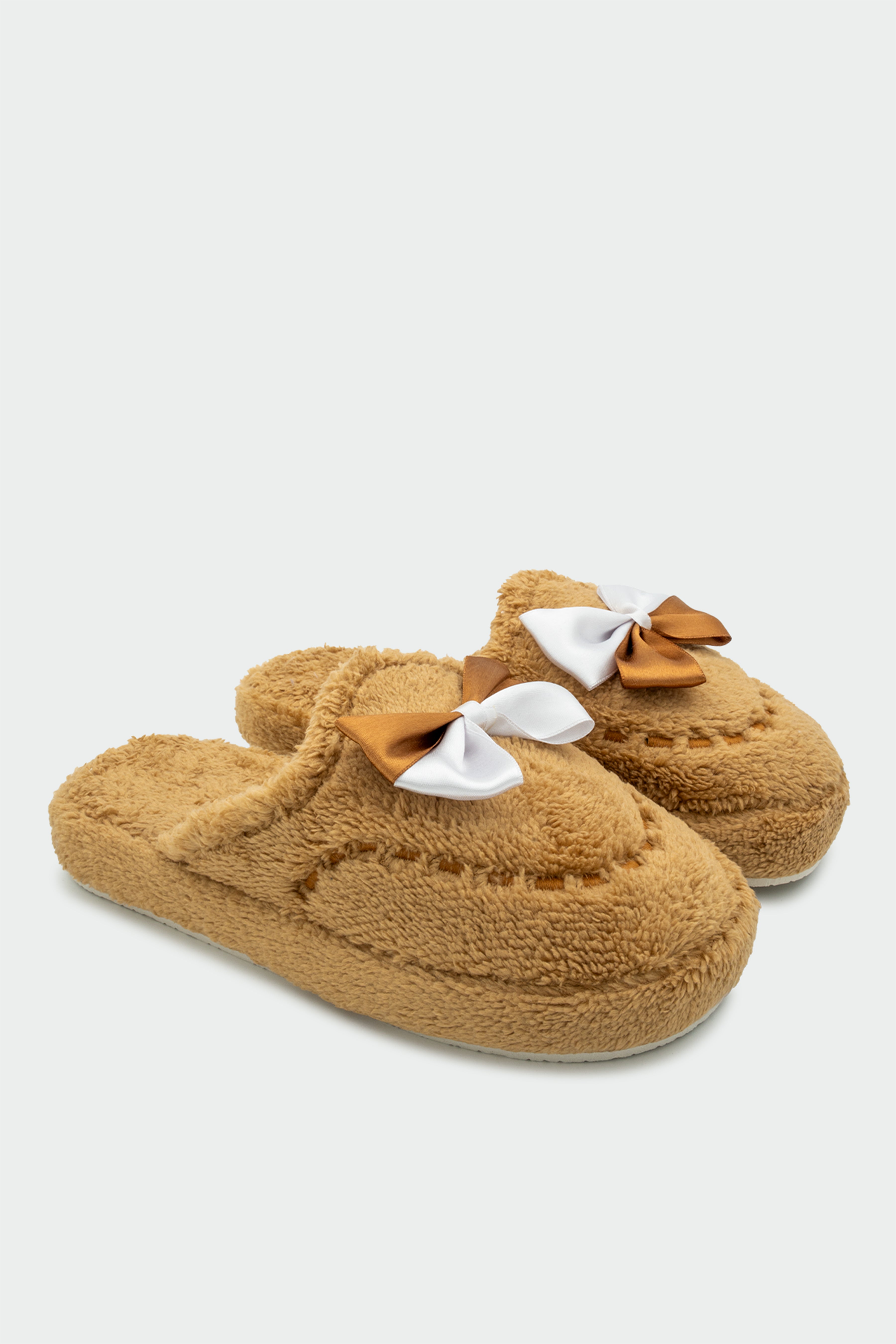 Puffer Fiyonk Detaylı Ev Terliği - VİZON