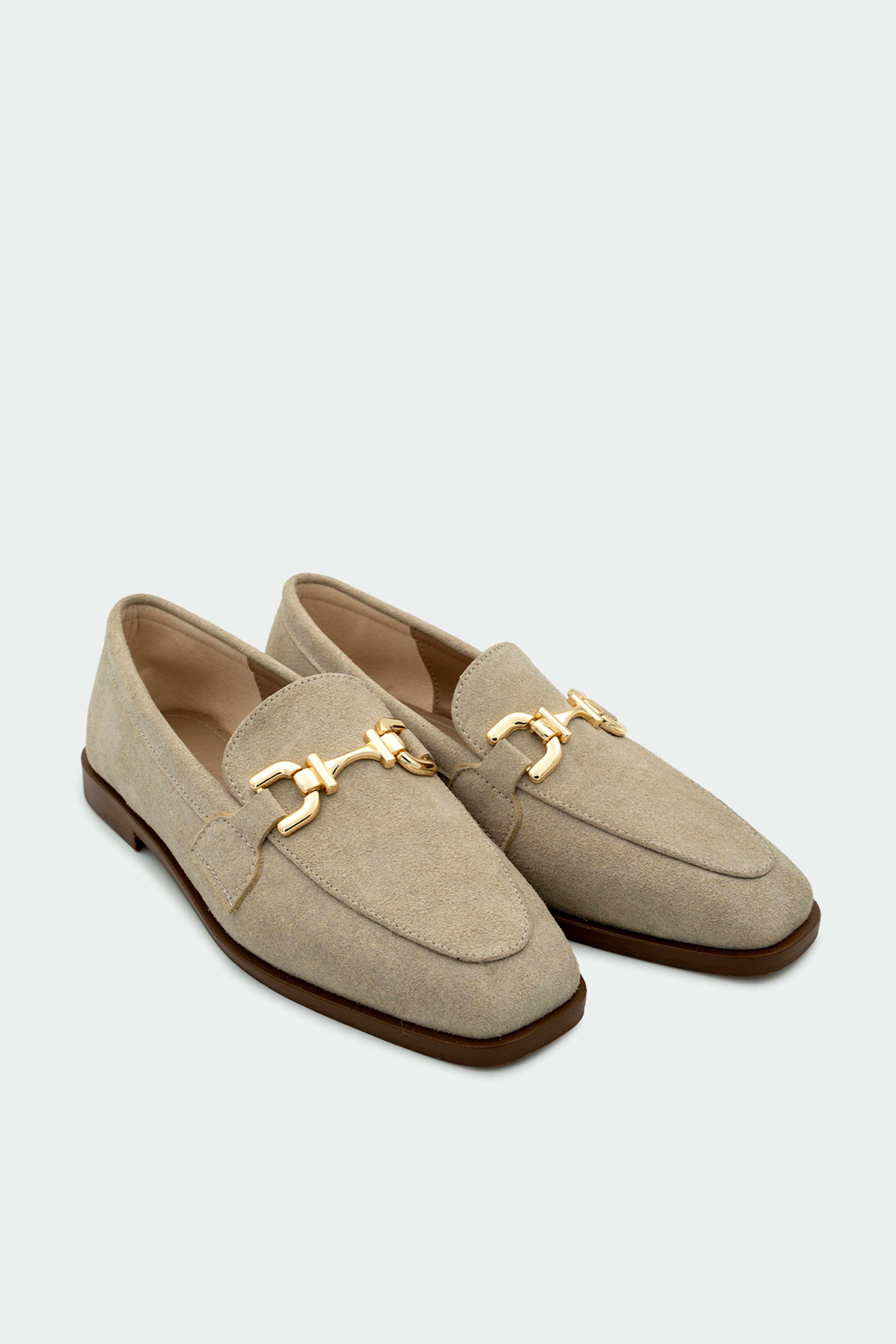 Aloha Gold Detaylı Loafer - BEJ SÜET