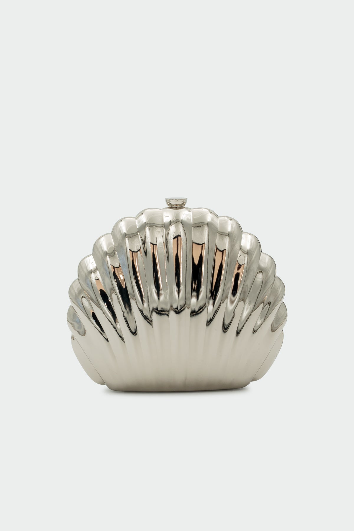 Lora Midye Desenli Kadın Portföy Çanta - Silver