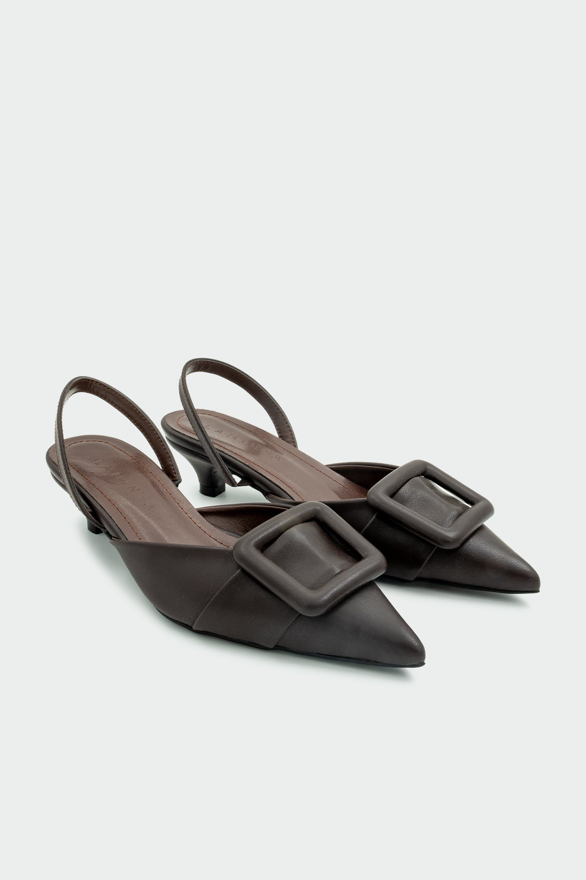 Nicole Tokalı Topuklu Ayakkabı - AcıKahve Deri