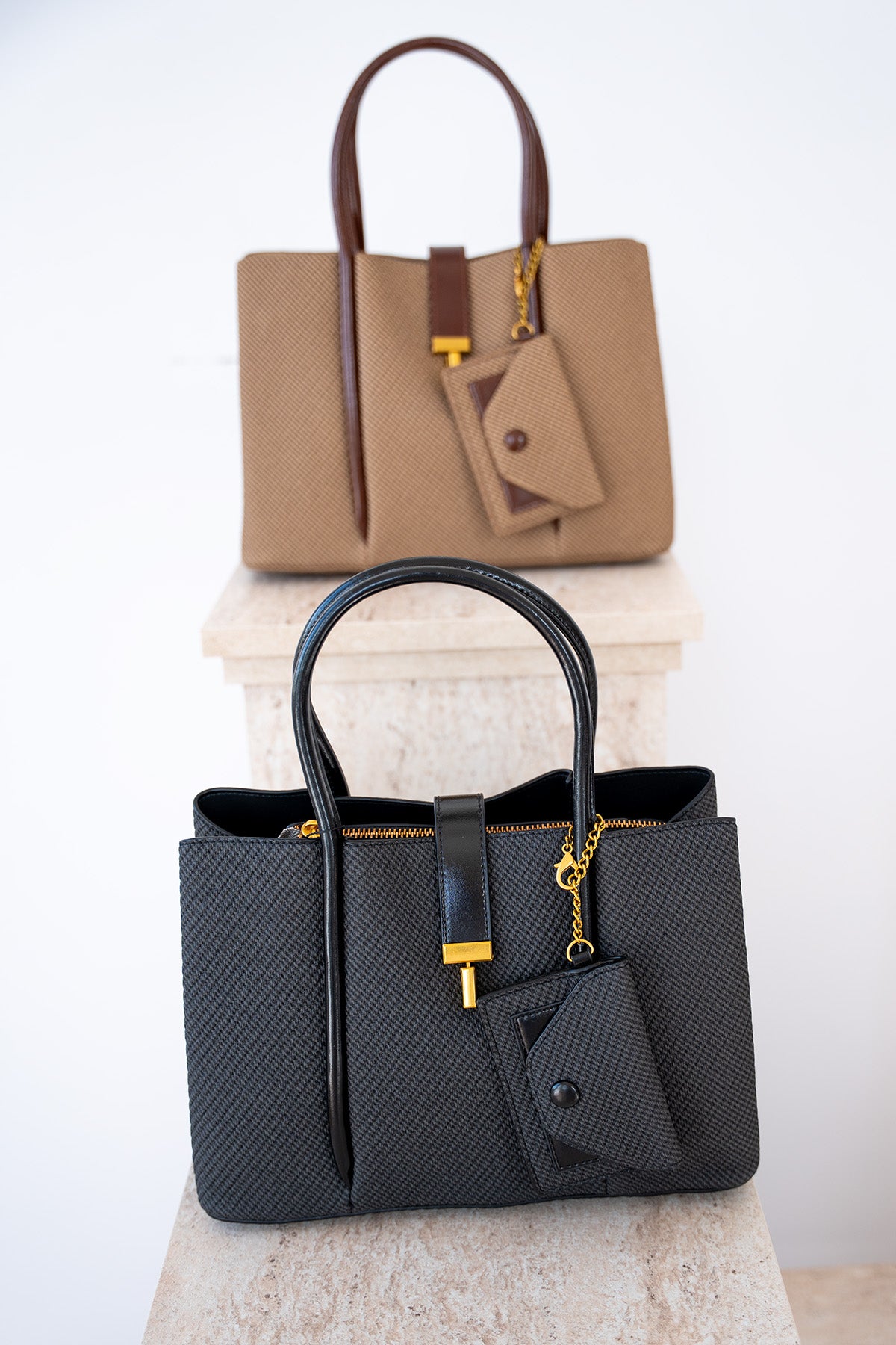 Otho Gold Detaylı Kadın Çanta - VİZON