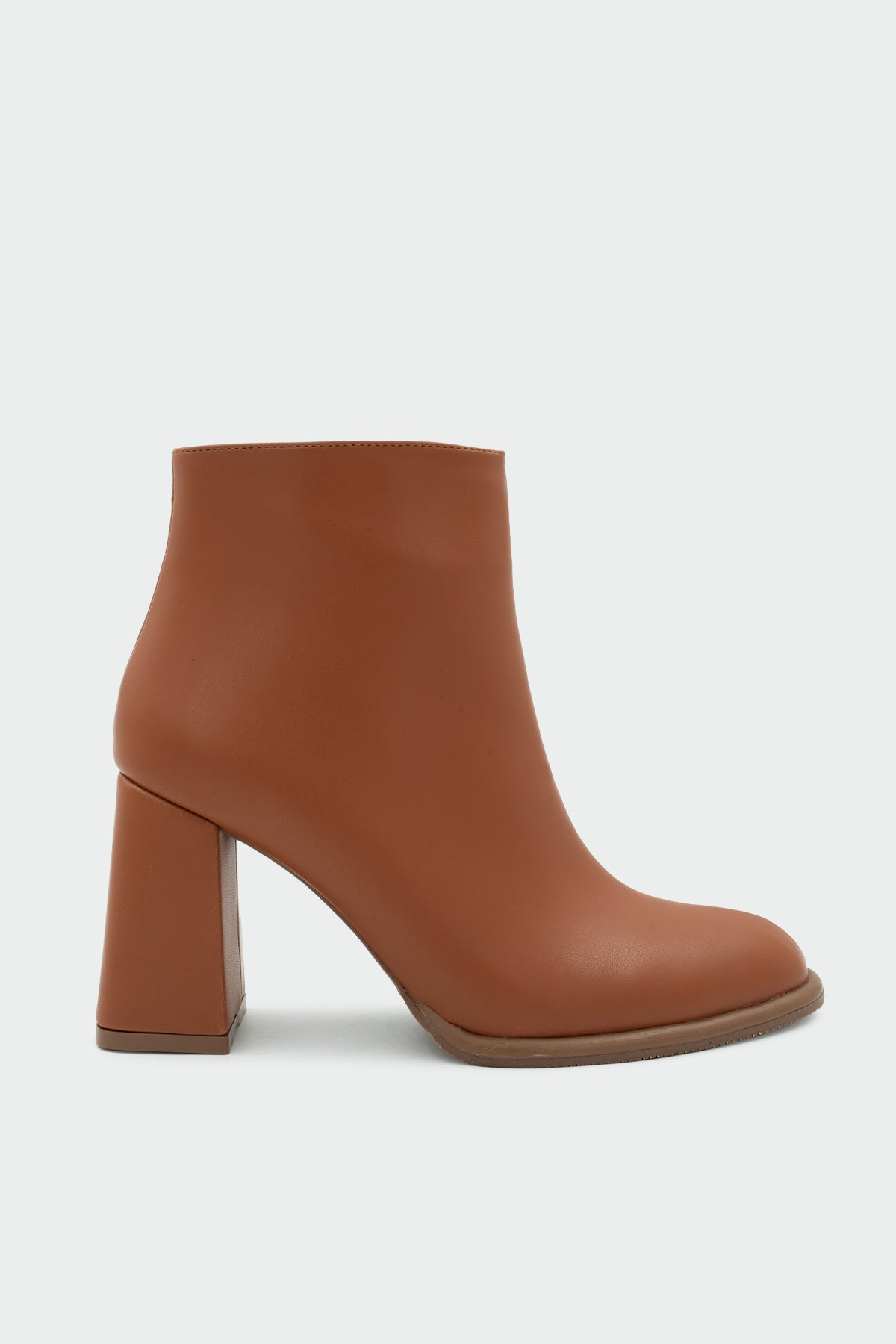 Tobin Fermuarlı Kadın Bot - TABA DERİ