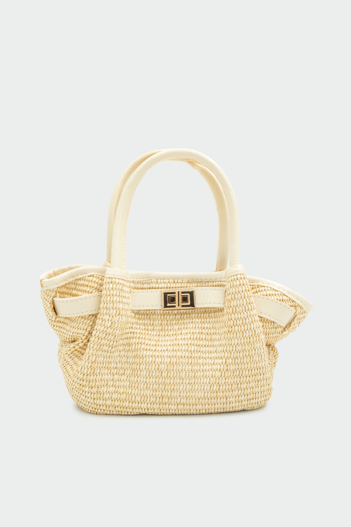 Edge Mini Hasır Çapraz Çanta - EKRU